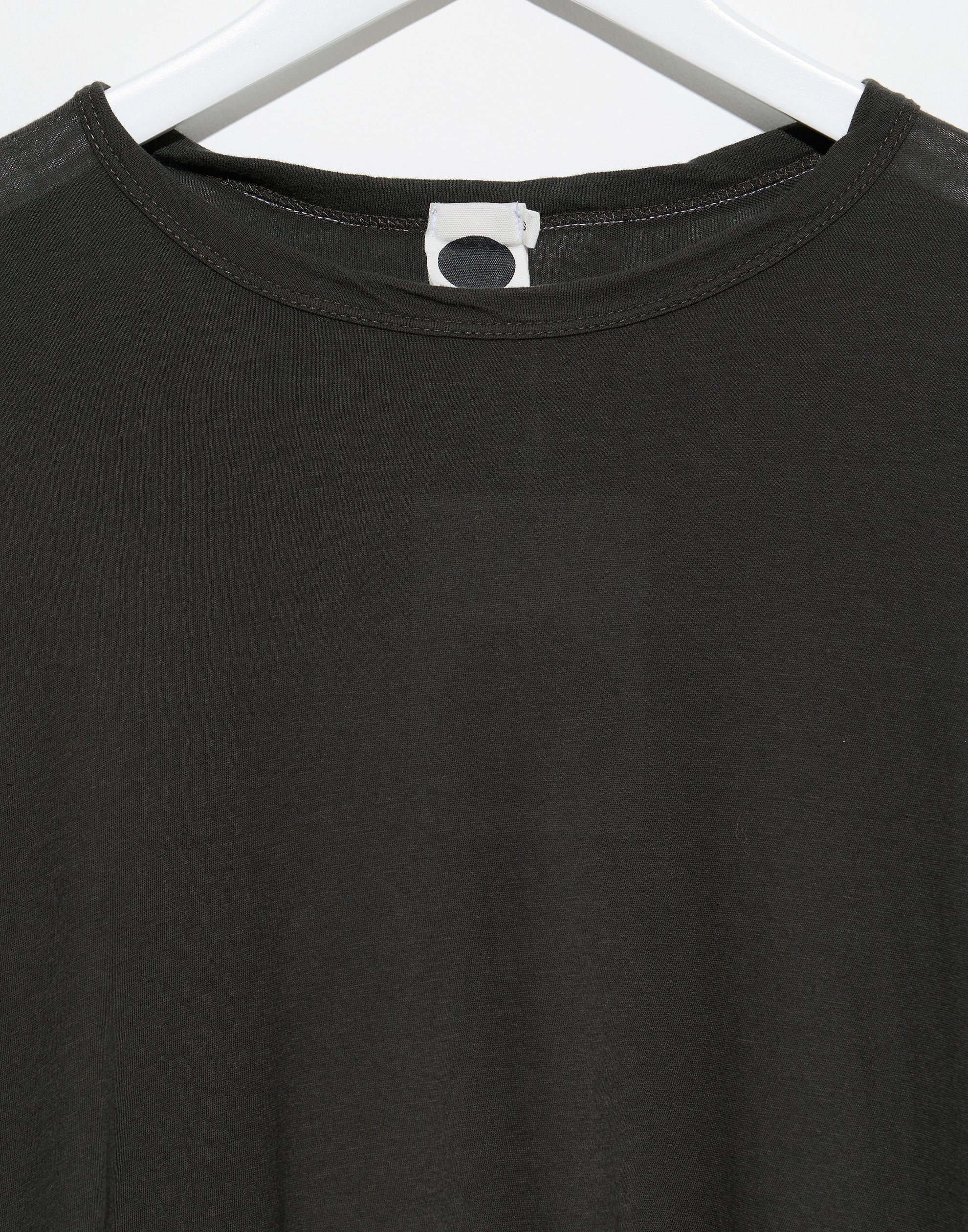 Slate Grey Cotton Scoop Hem T-Shirt - Image 8