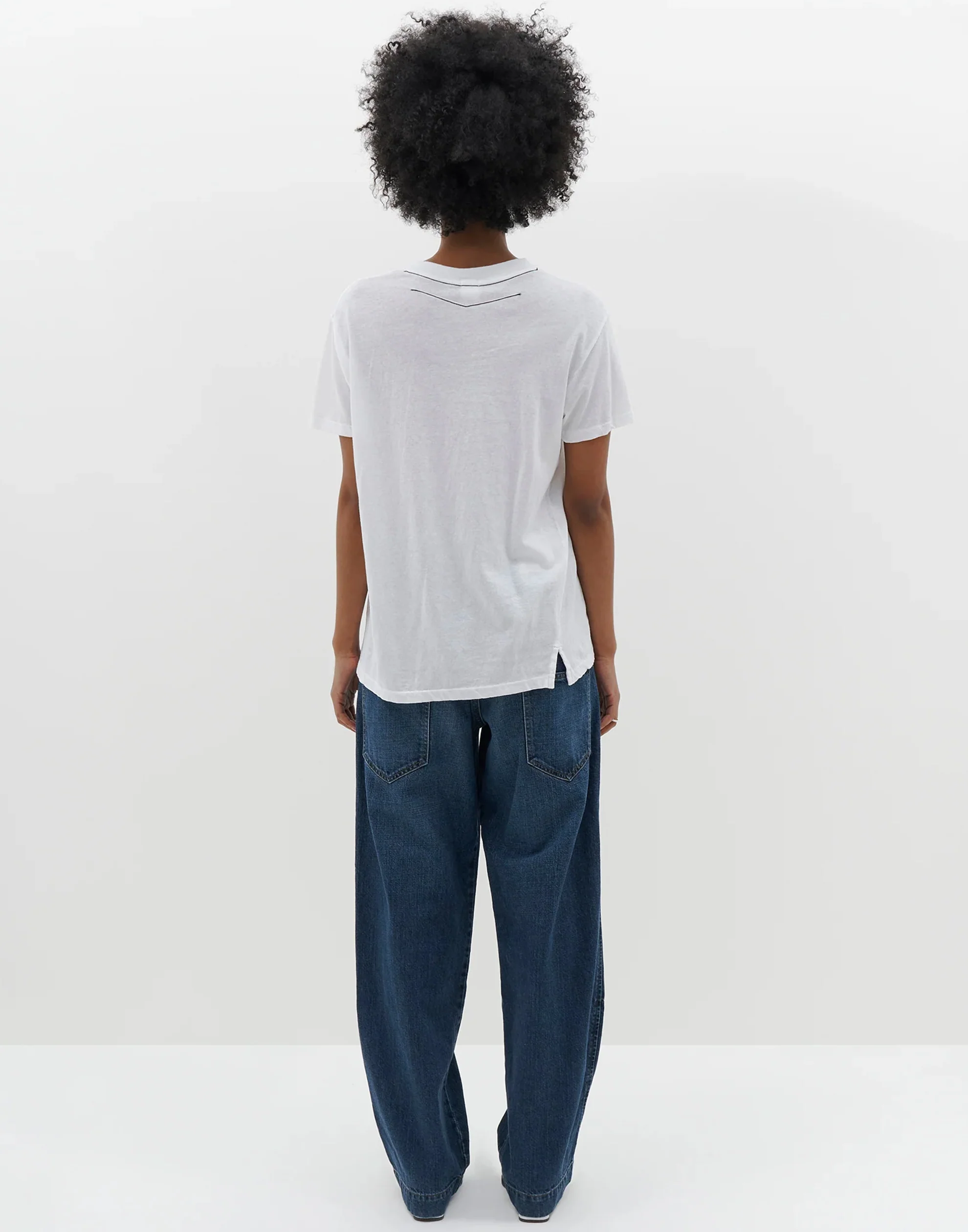 White Cotton Classic T-Shirt - Image 4