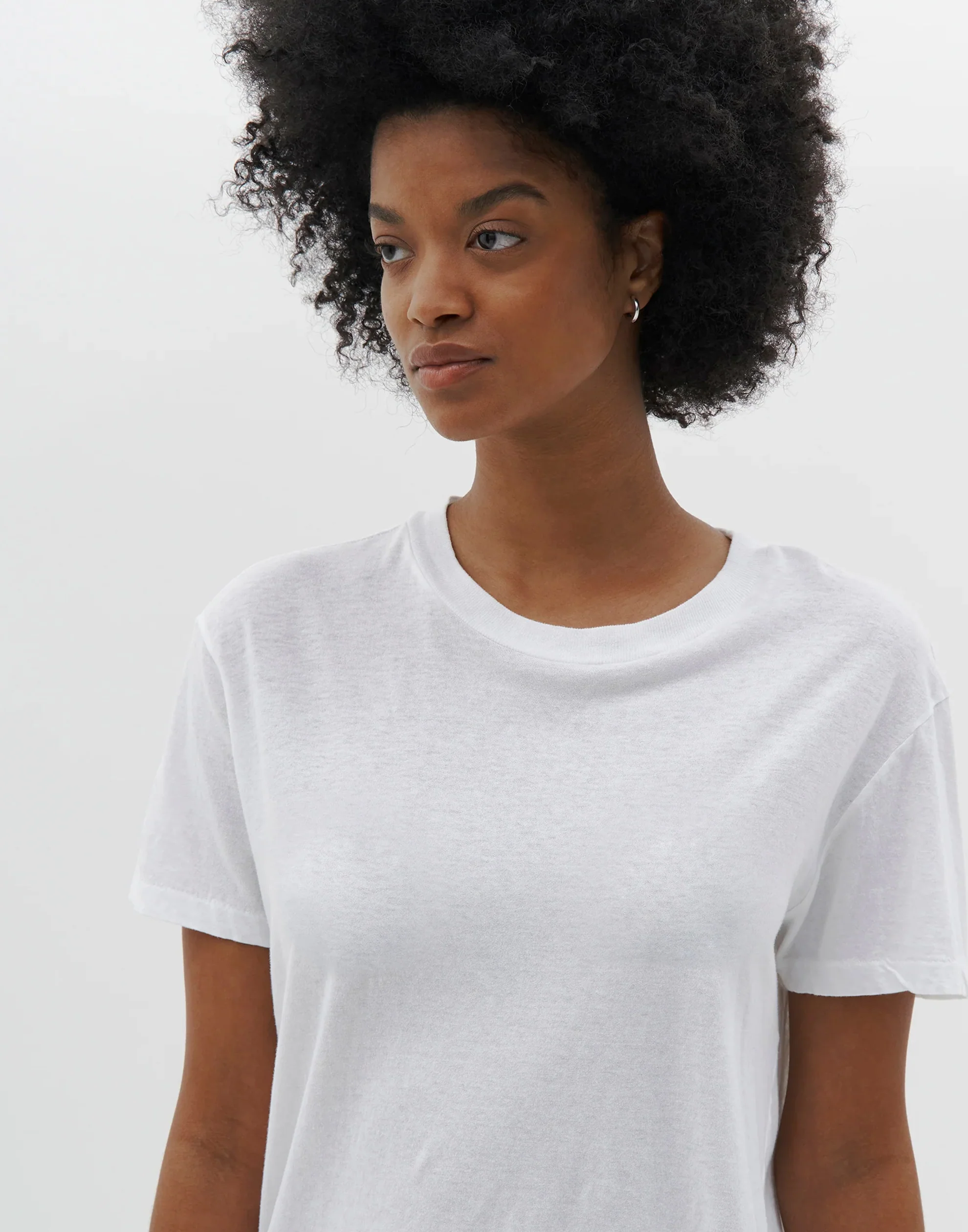 White Cotton Classic T-Shirt - Image 5