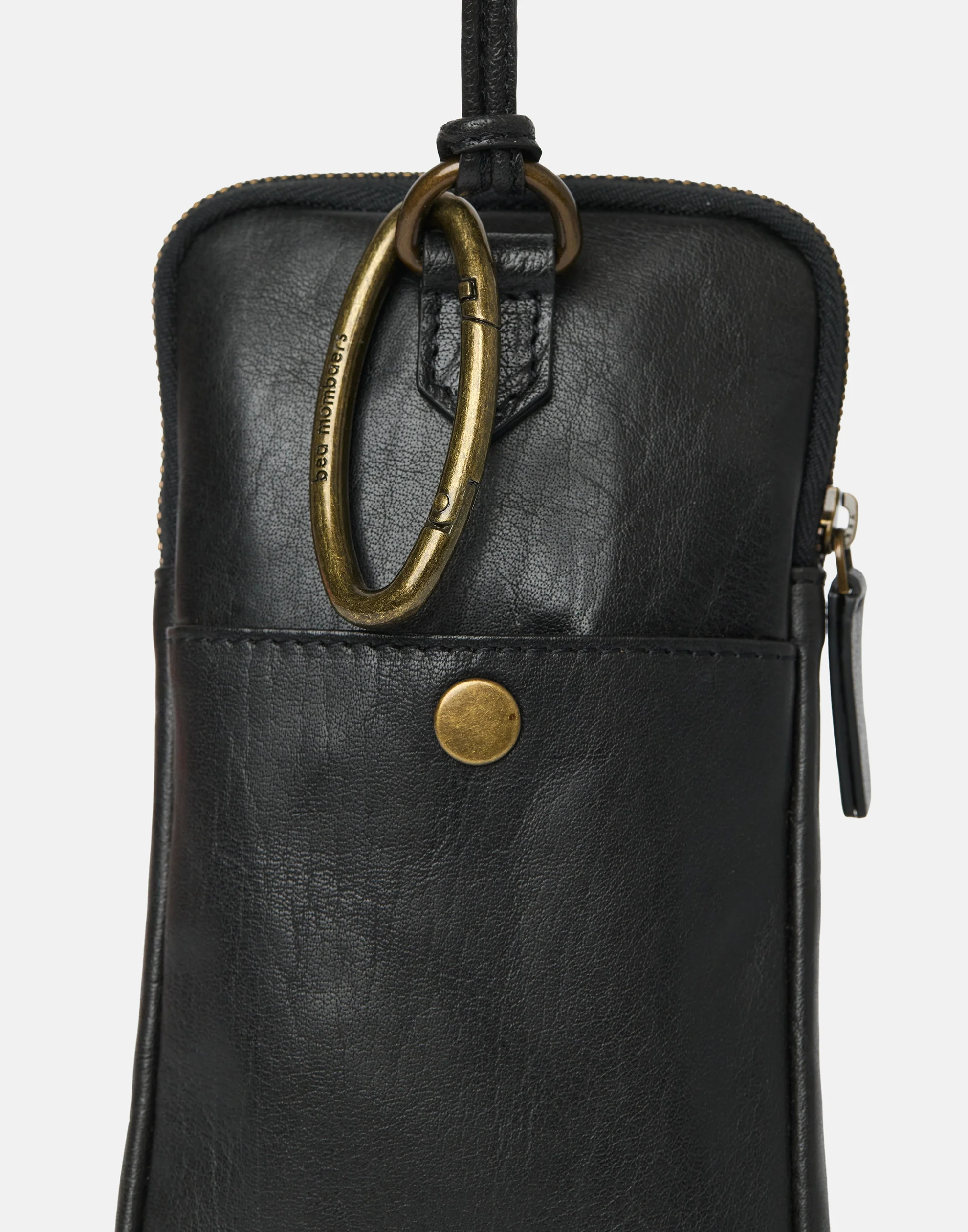 Black Leather Phone Pocket - Image 5