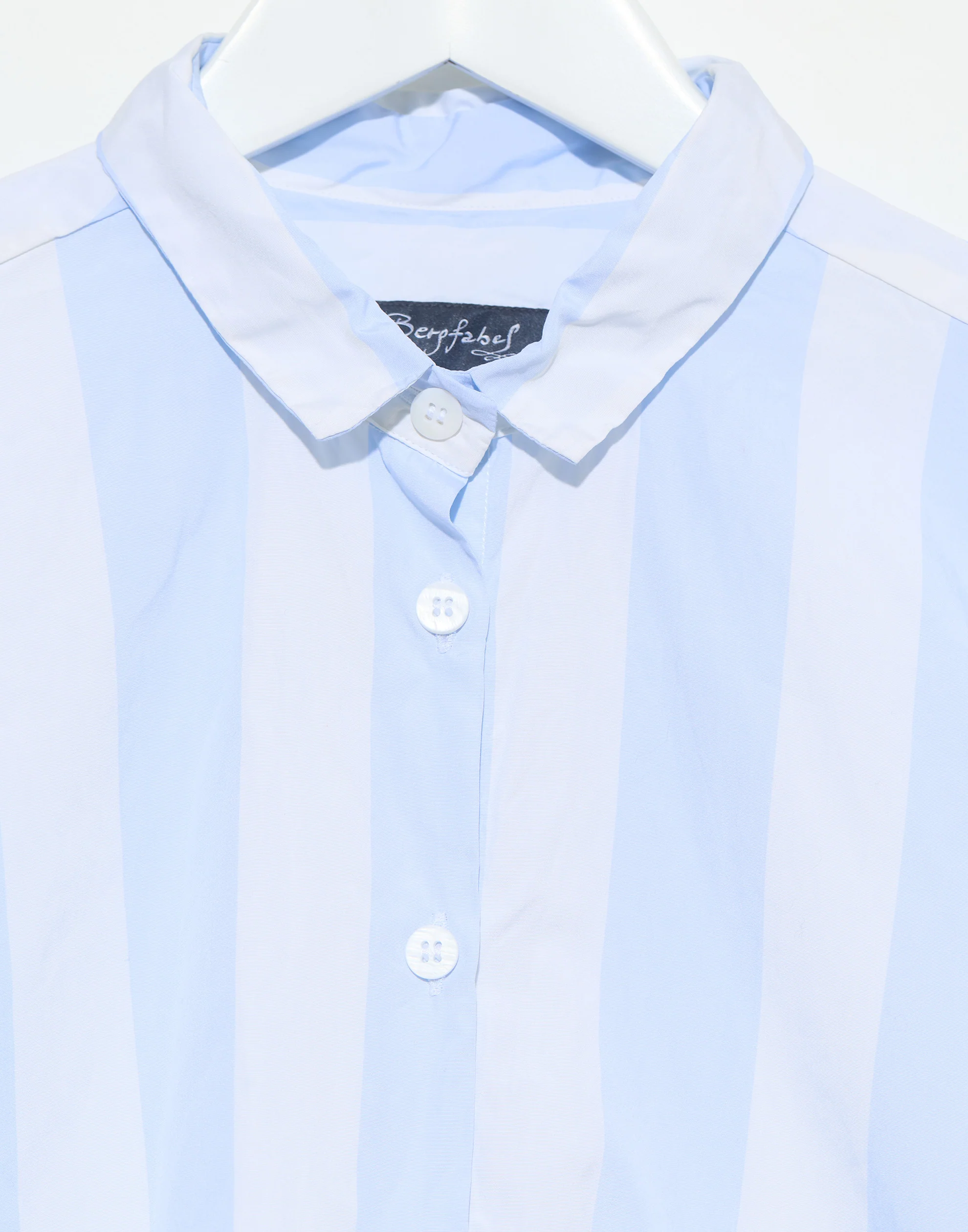 Azur Stripe Cotton Loose Tyrol Shirt - Image 6