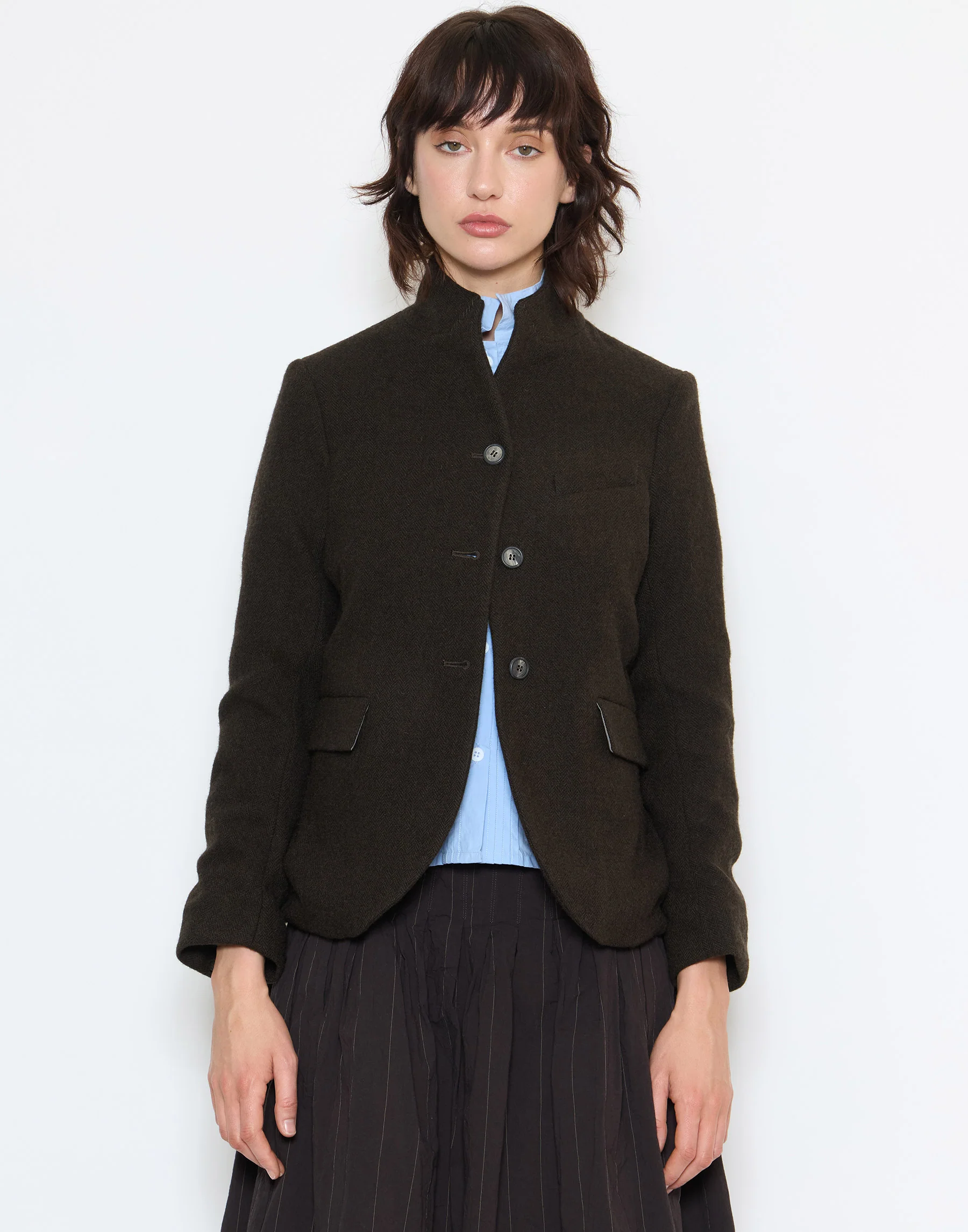 Bark Brown Wool Tyrol Jacket - Image 3