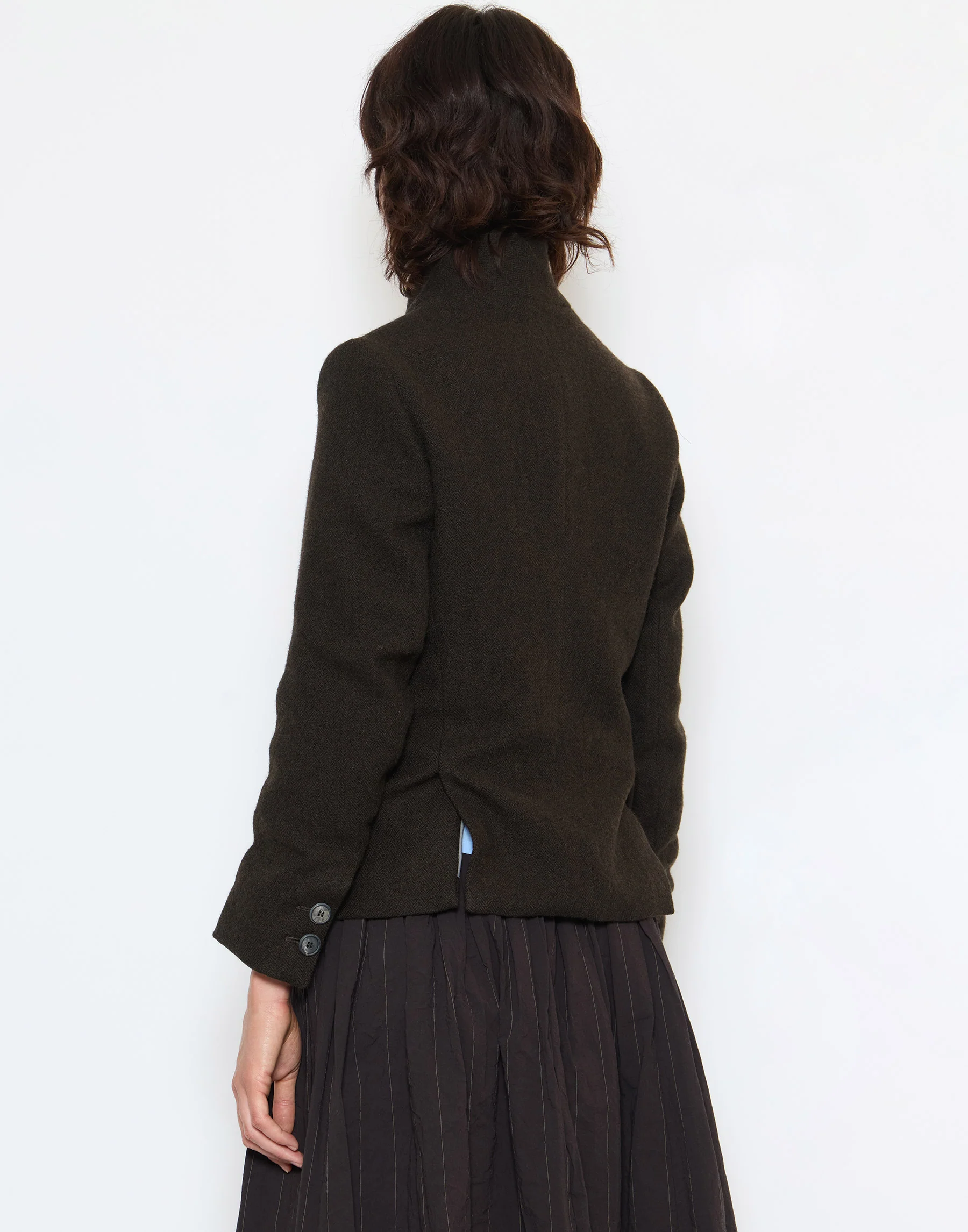 Bark Brown Wool Tyrol Jacket - Image 4