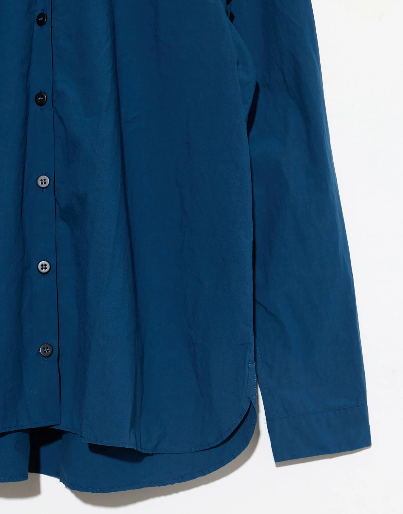 Deep Blue Cotton Loose Tyrol Shirt - Image 7
