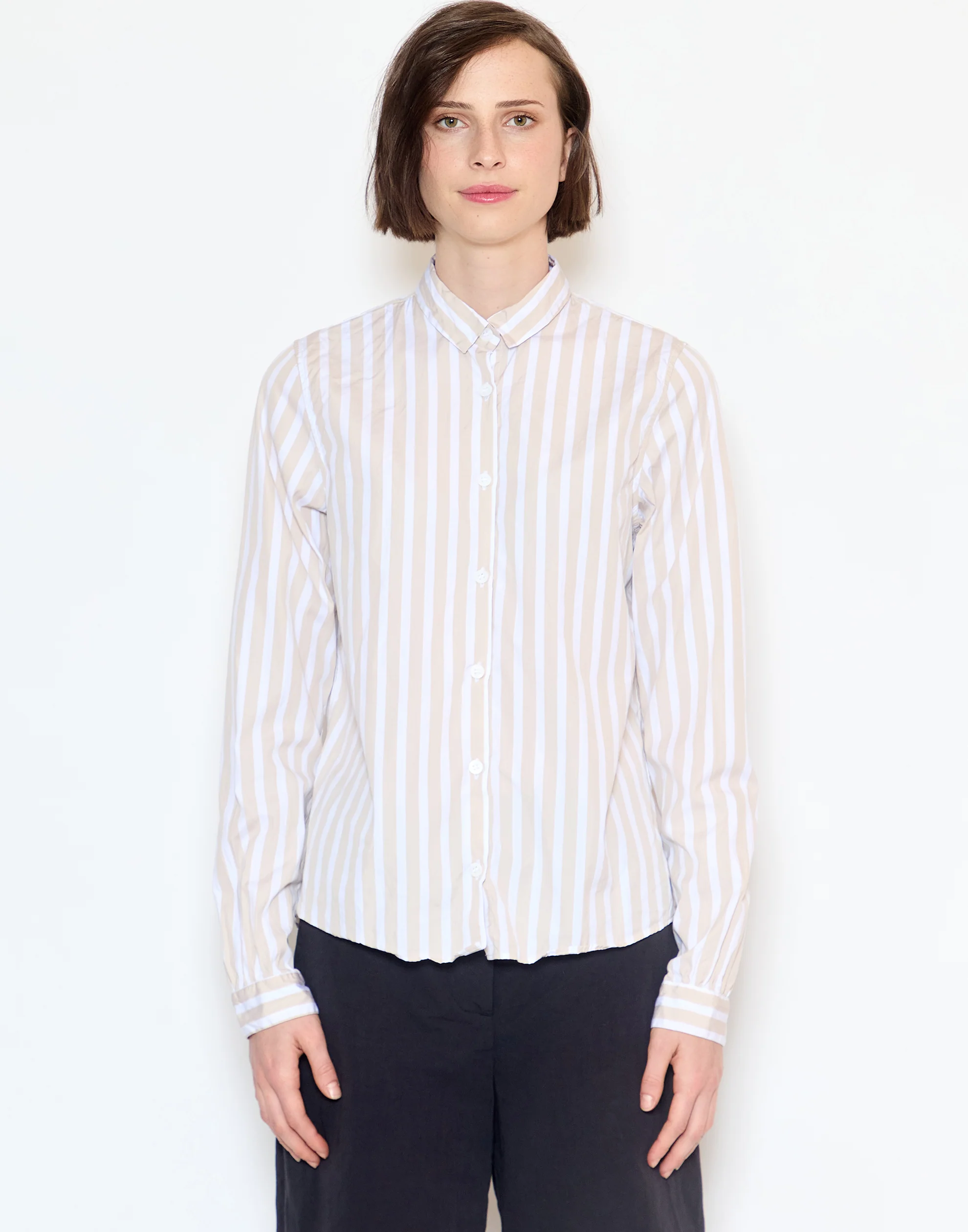 Sandy Stripe Cotton Tyrol Shirt - Image 3