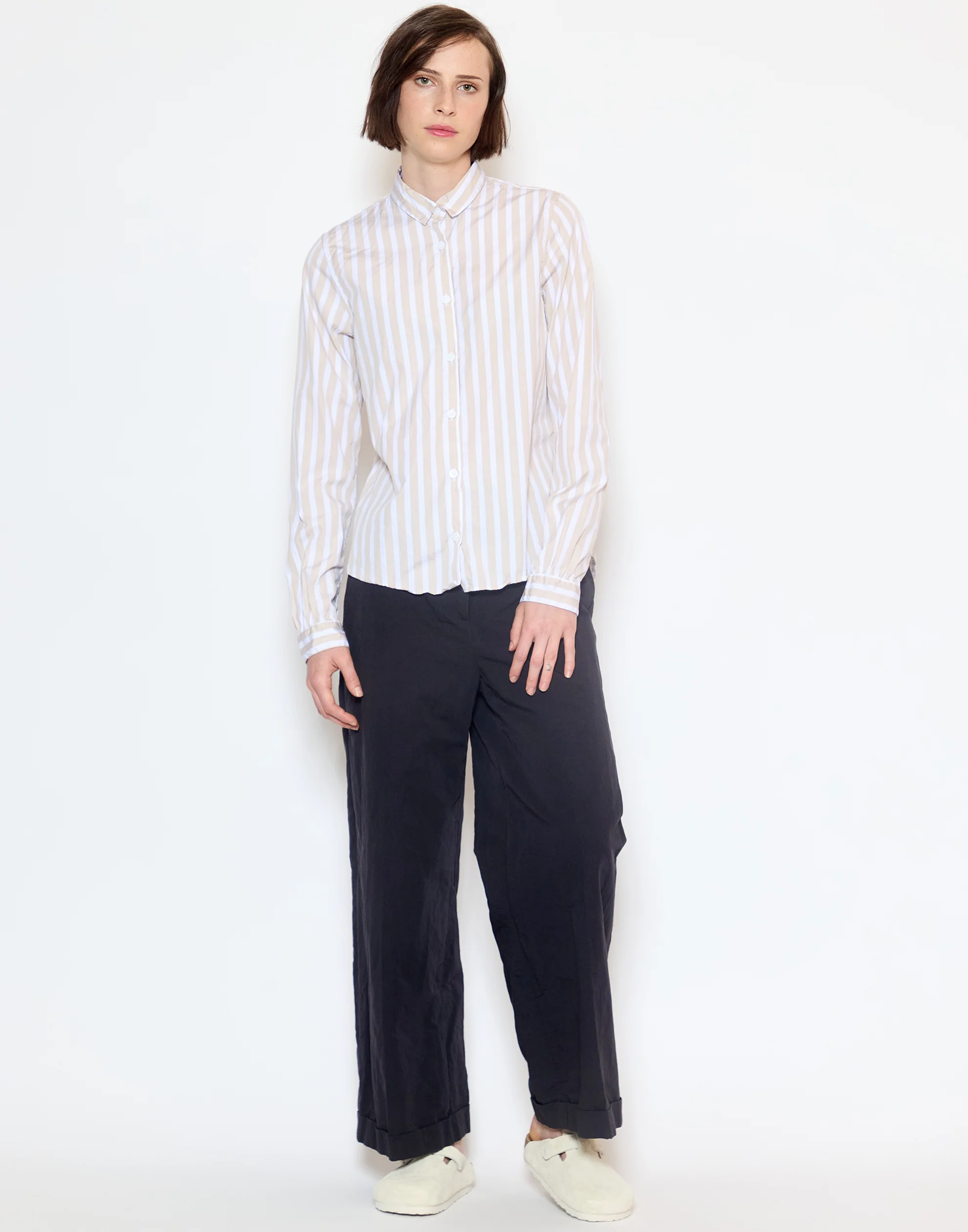 Sandy Stripe Cotton Tyrol Shirt - Image 8