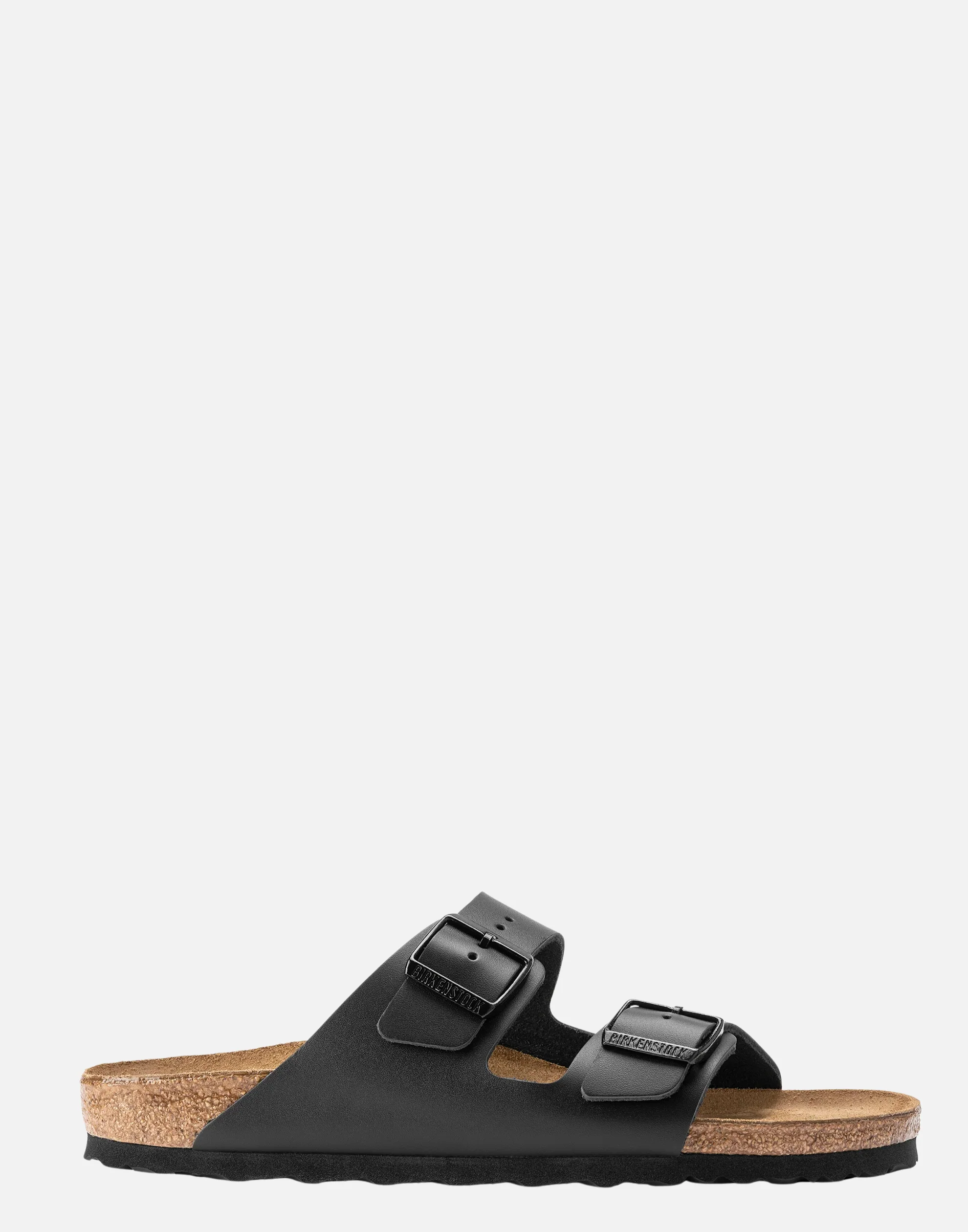 Regular Black Smooth Leather Arizona Sandals