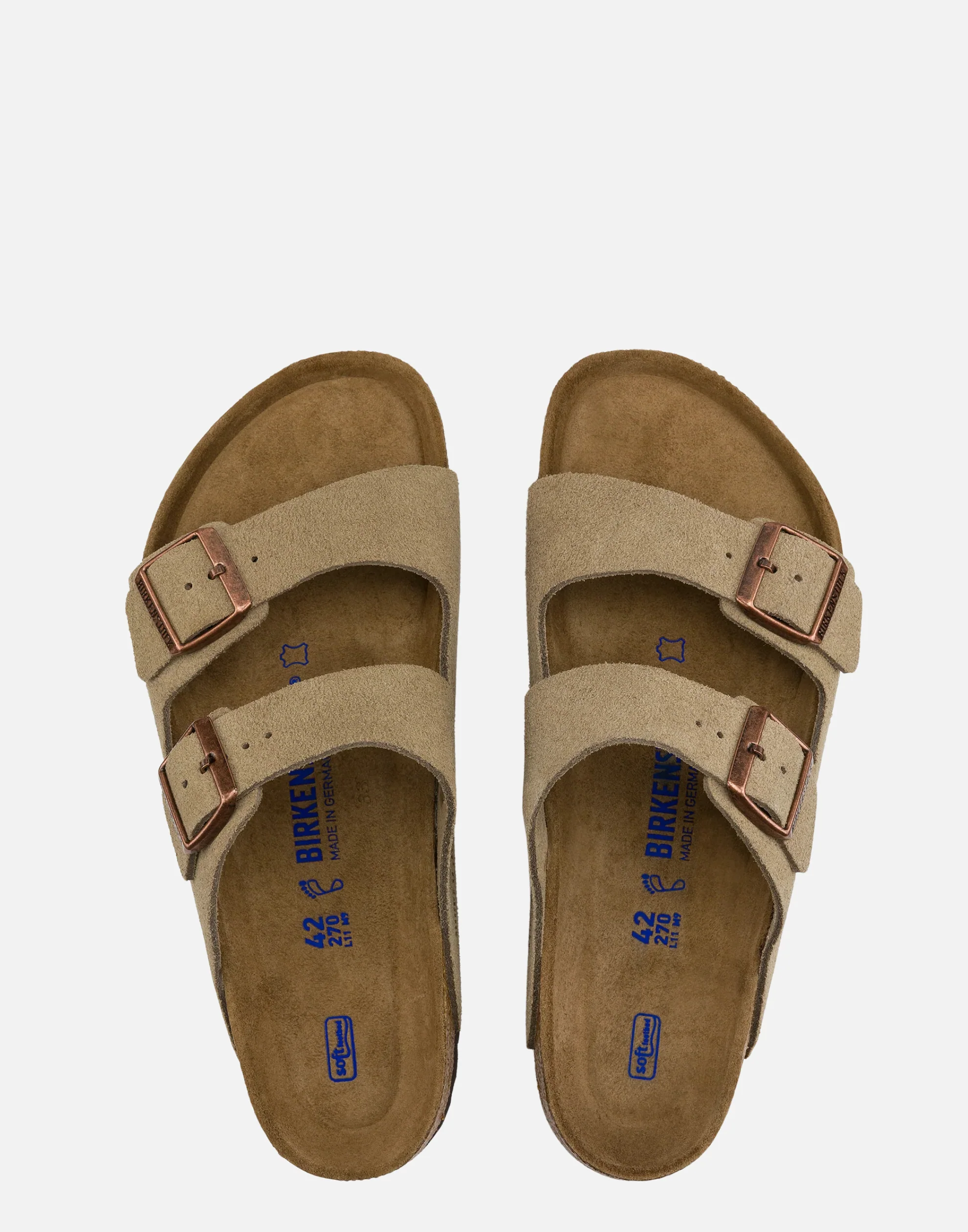 Regular SFB Taupe Suede Leather Arizona Sandals - Image 4