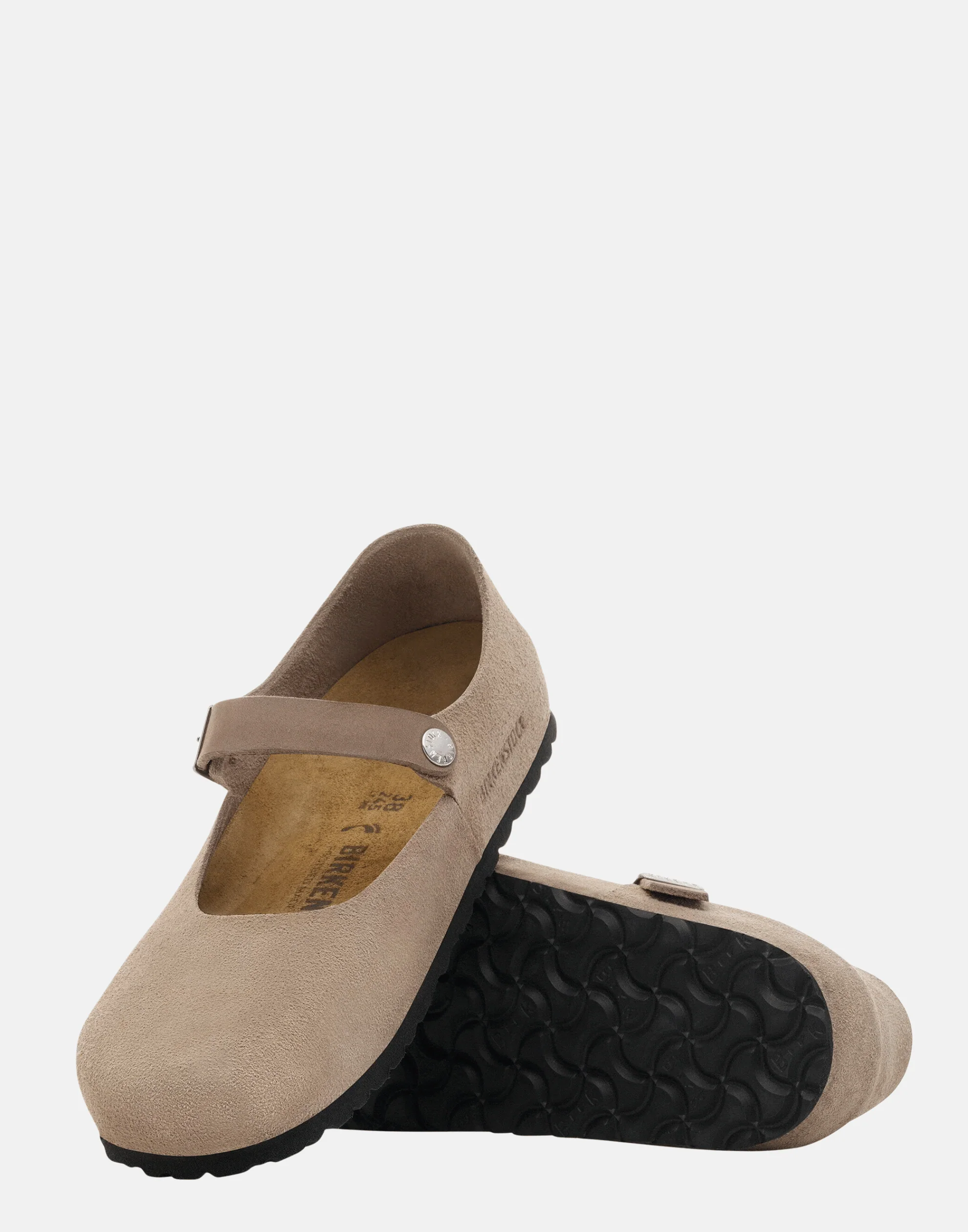 Regular Taupe Suede Leather Mantova Shoes - Image 3