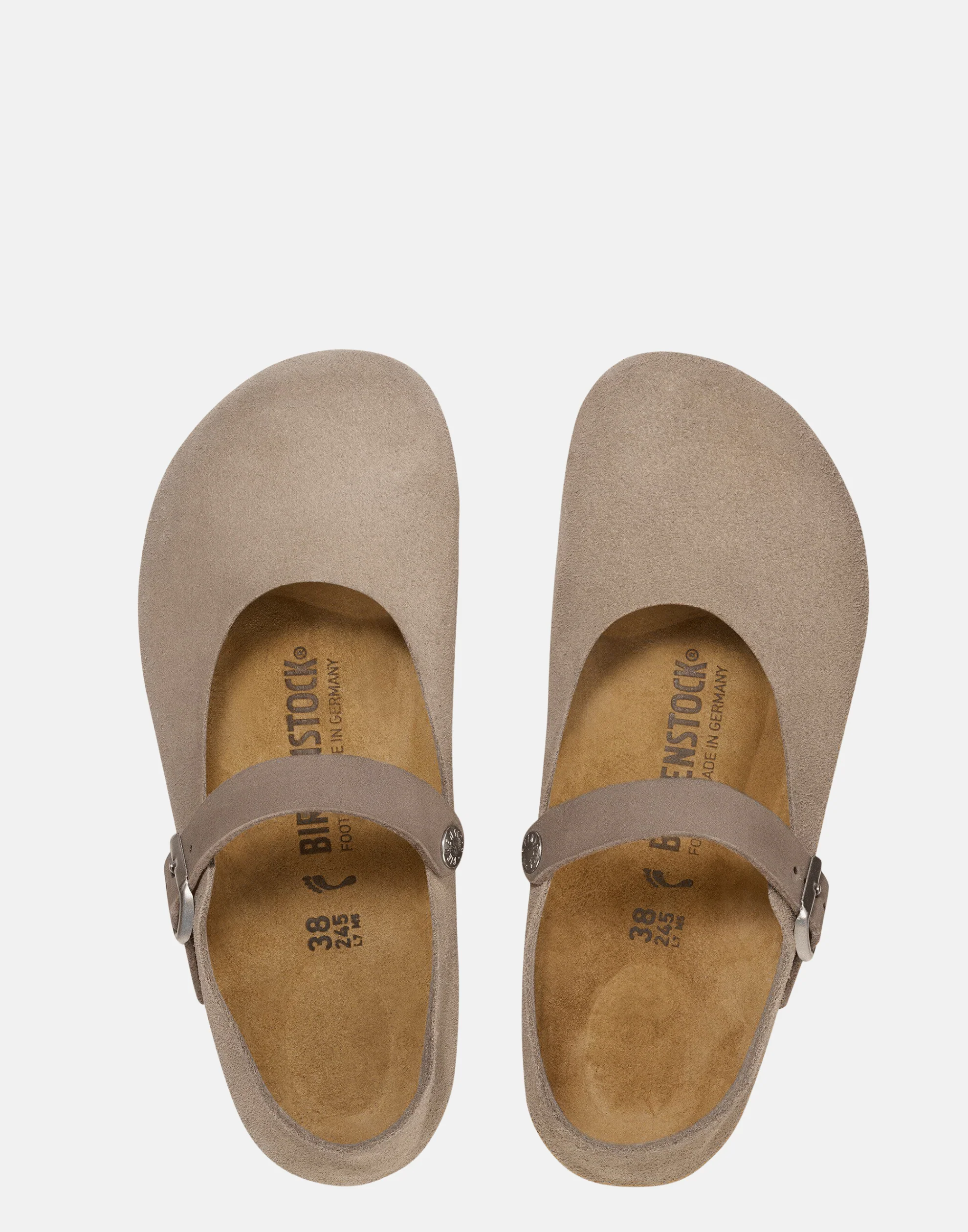 Regular Taupe Suede Leather Mantova Shoes - Image 4