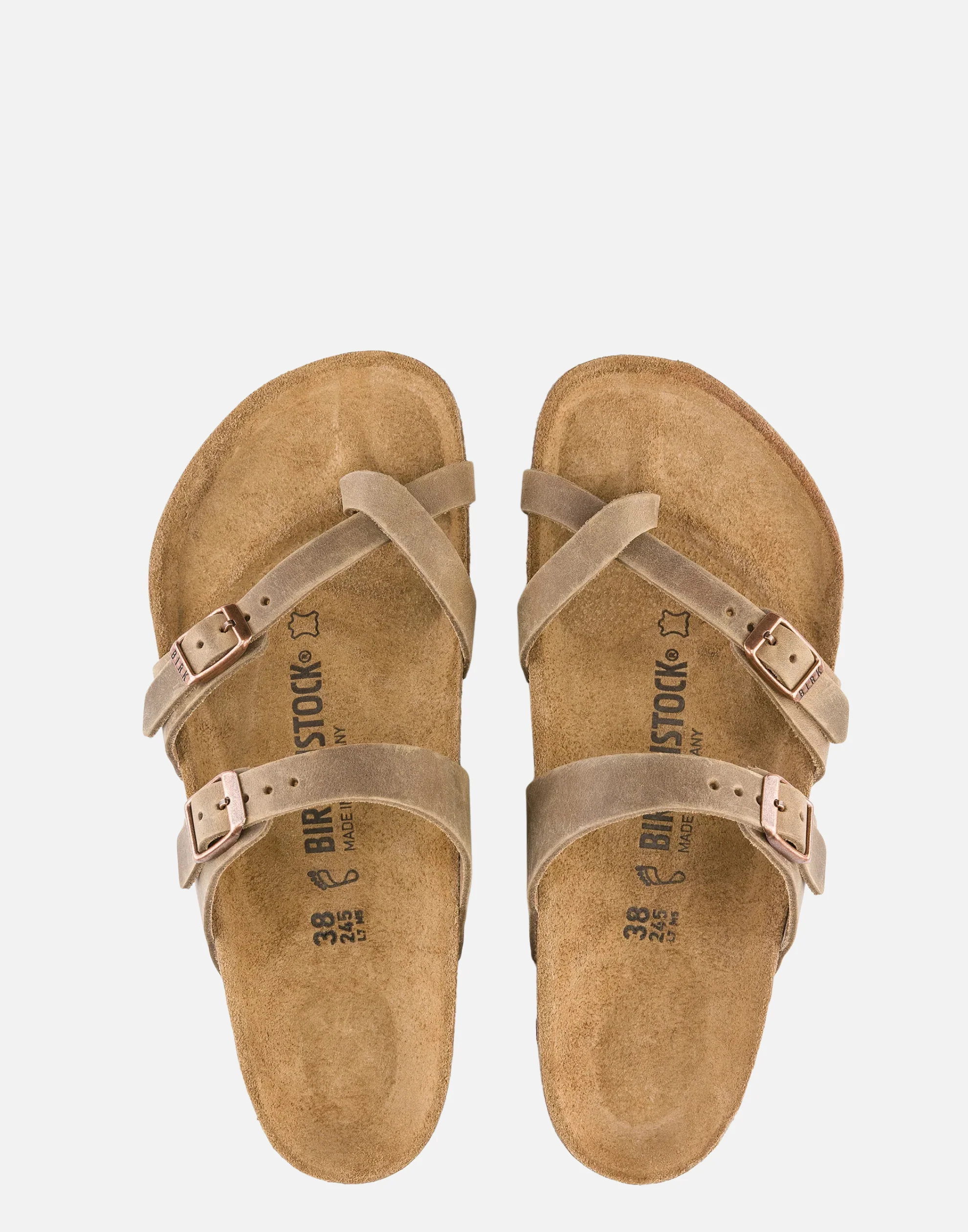 Regular Tobacco Oiled Leather Mayari Sandals - Image 4