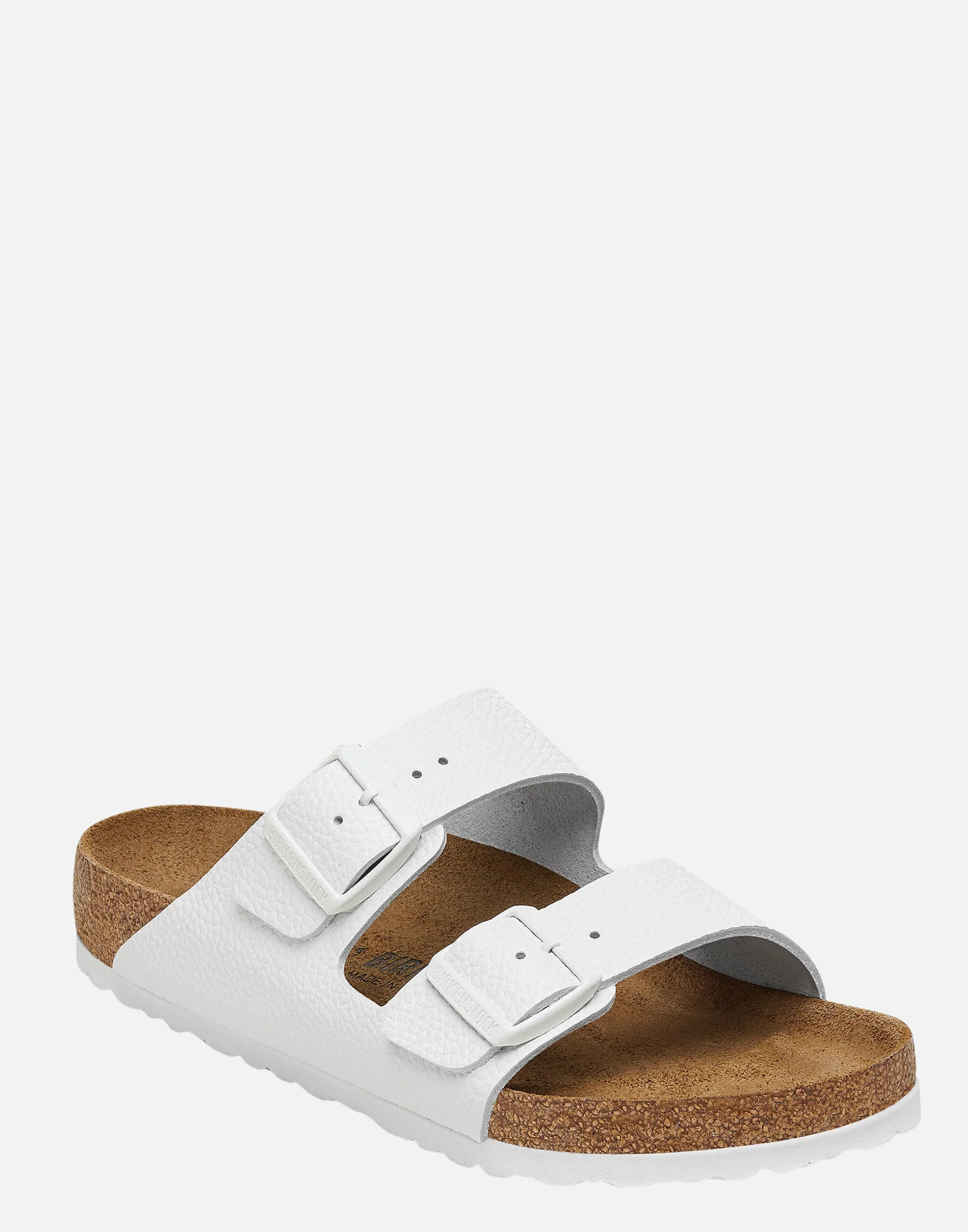 Regular White Smooth Leather Arizona Sandals - Image 4
