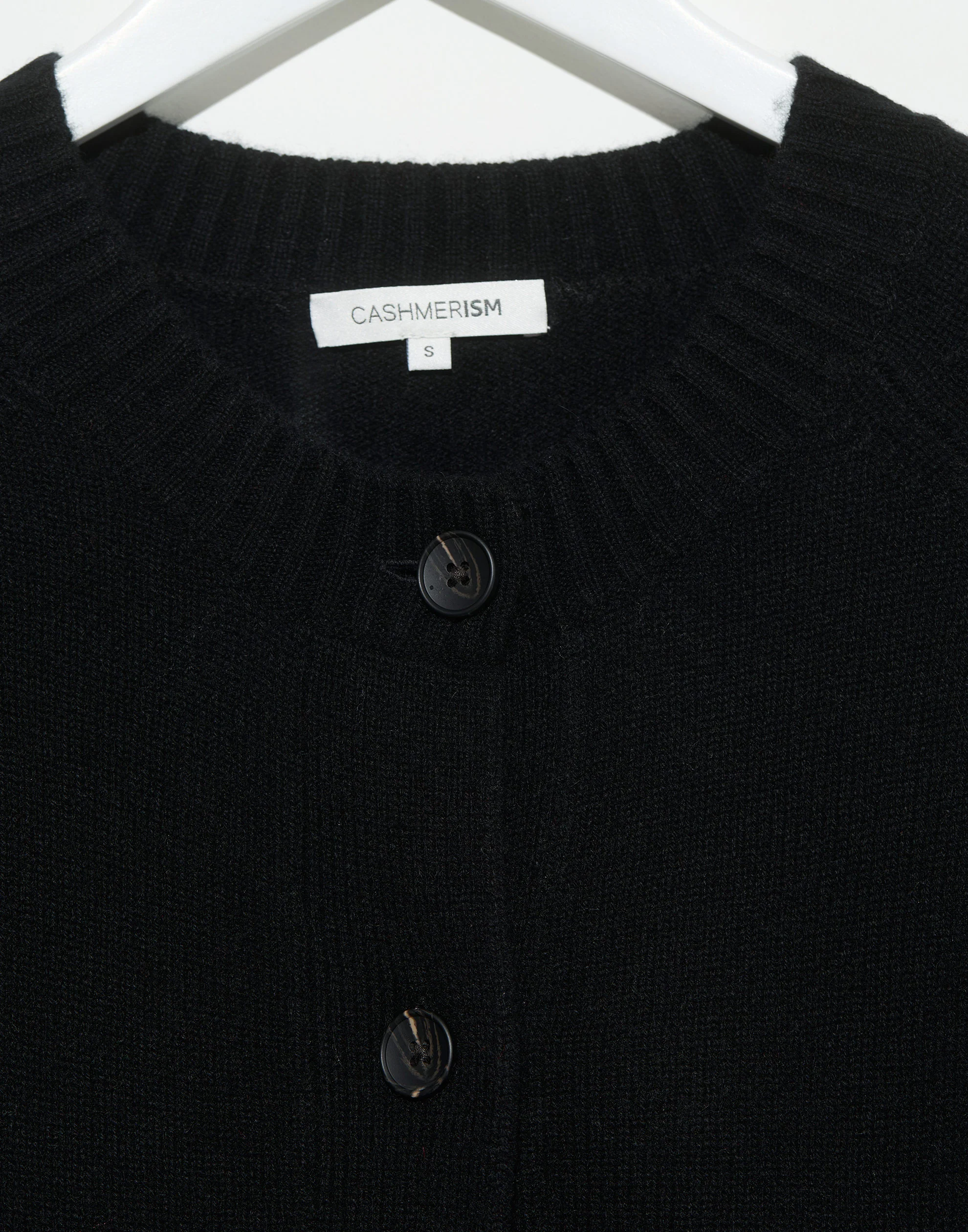 Black Cashmere Chunky Cardigan - Image 3