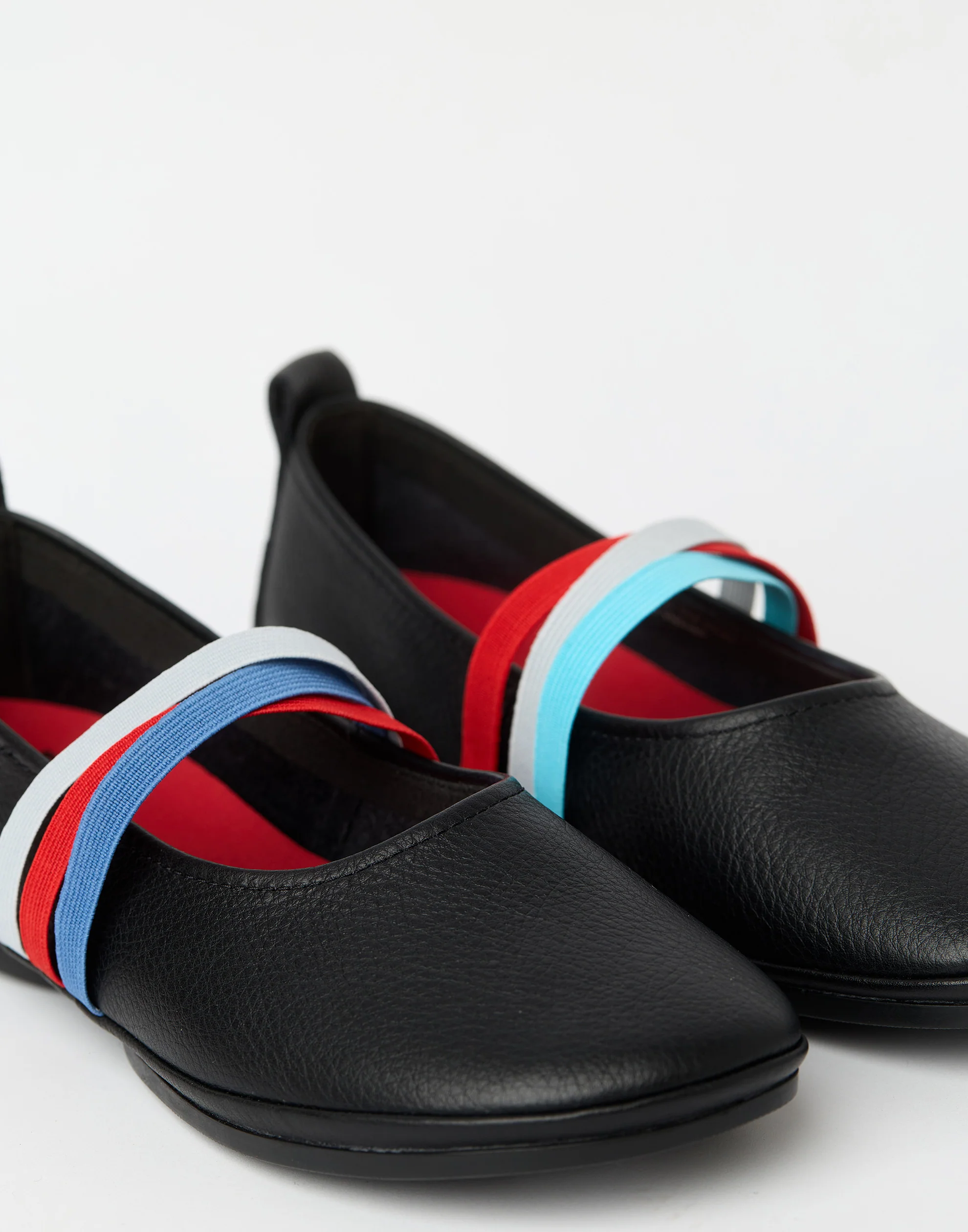 Black Leather ‘Twins’ Ballerinas - Image 3