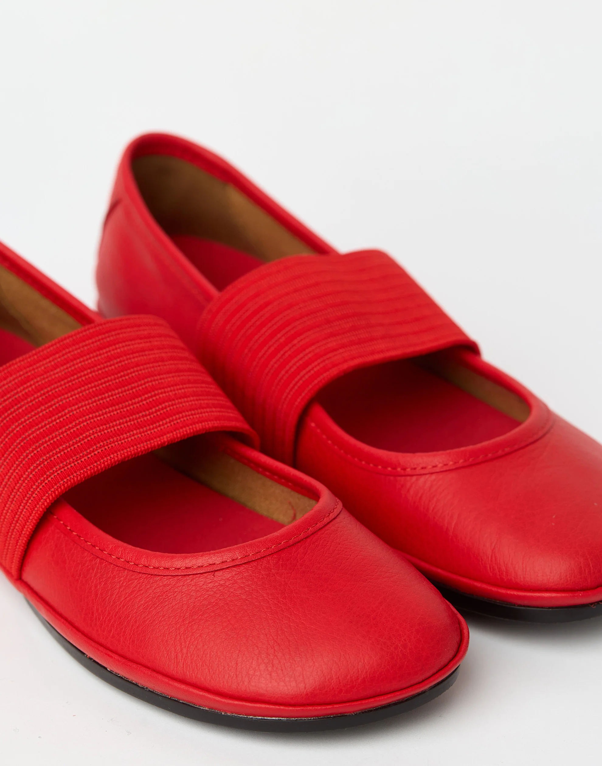 Red Leather Nina Ballerinas - Image 3