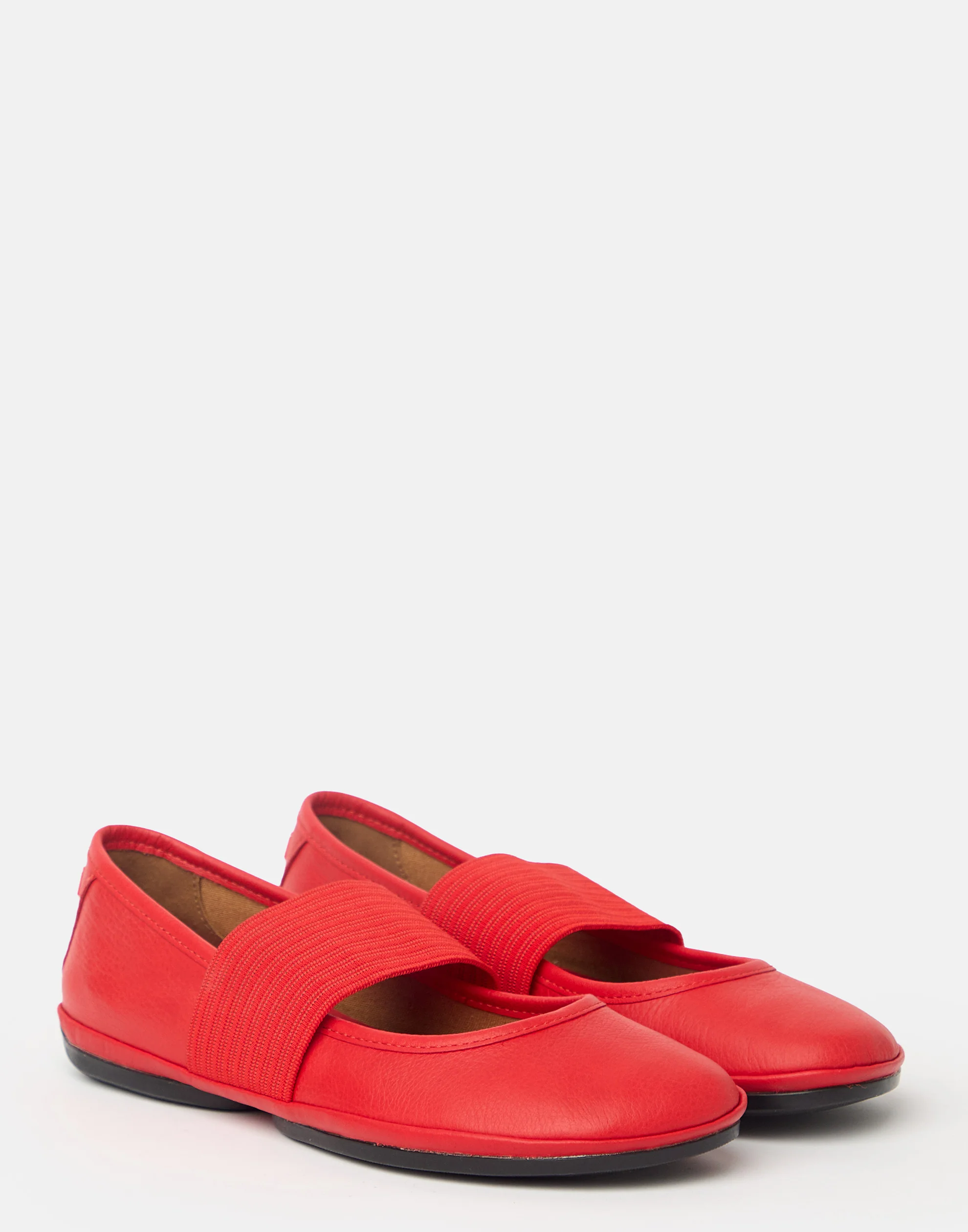 Red Leather Nina Ballerinas - Image 4