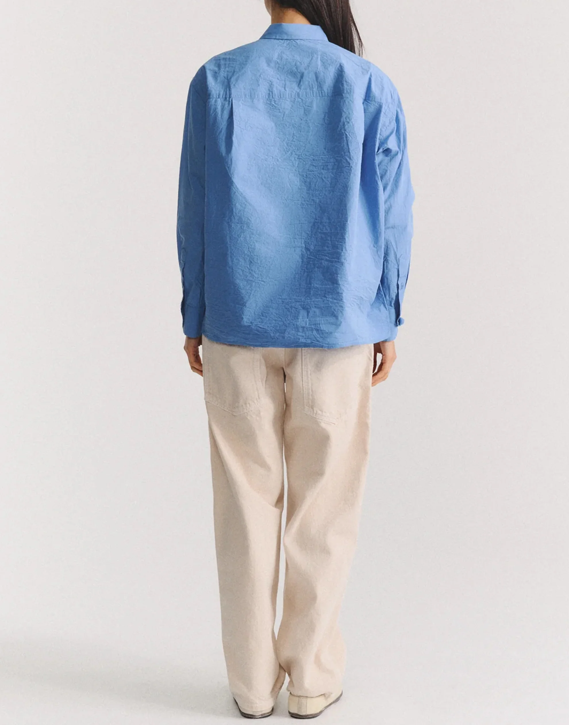 Light Blue Cotton Drays Travail Shirt - Image 6