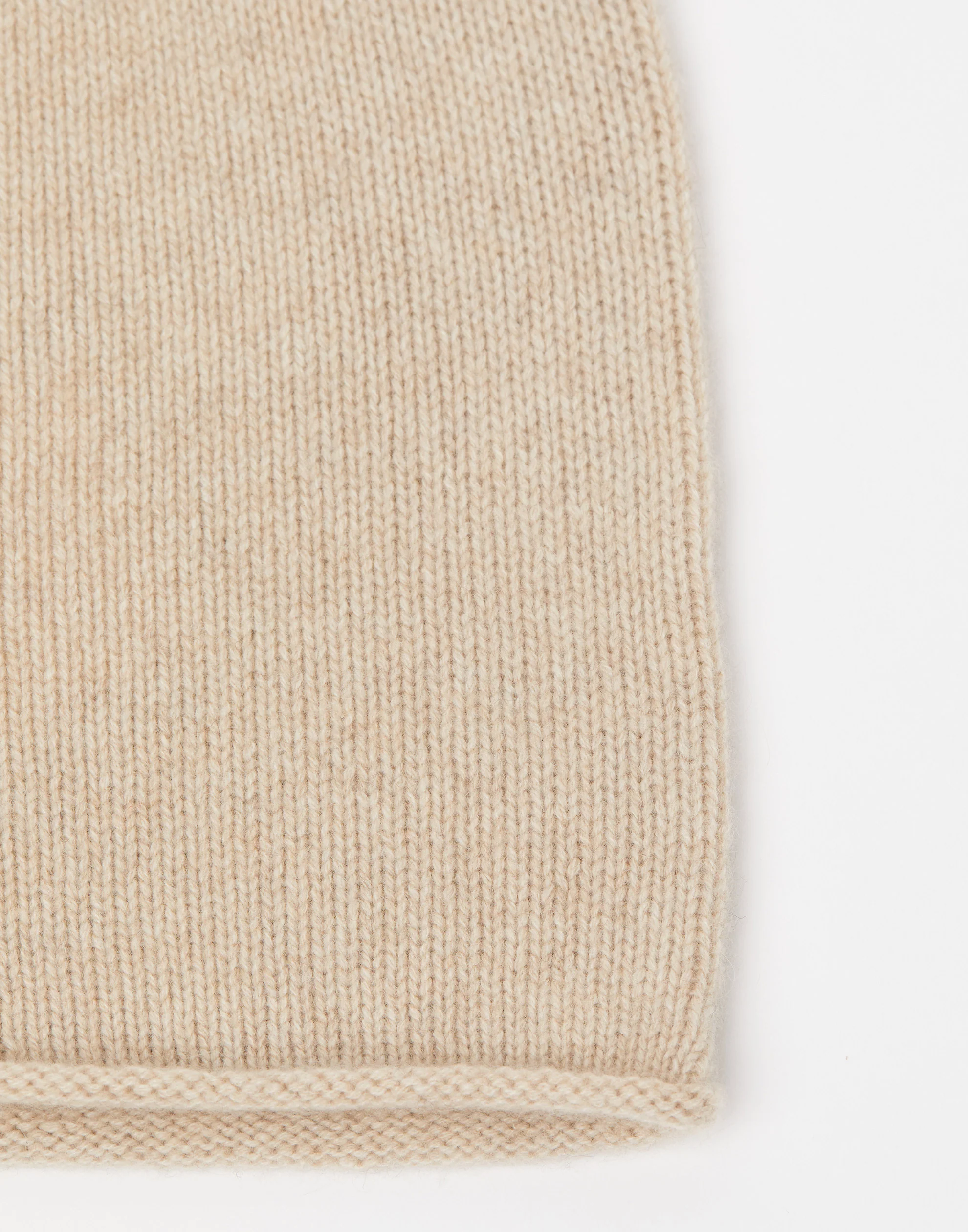 Beige Raw Cashmere Beanie - Image 6