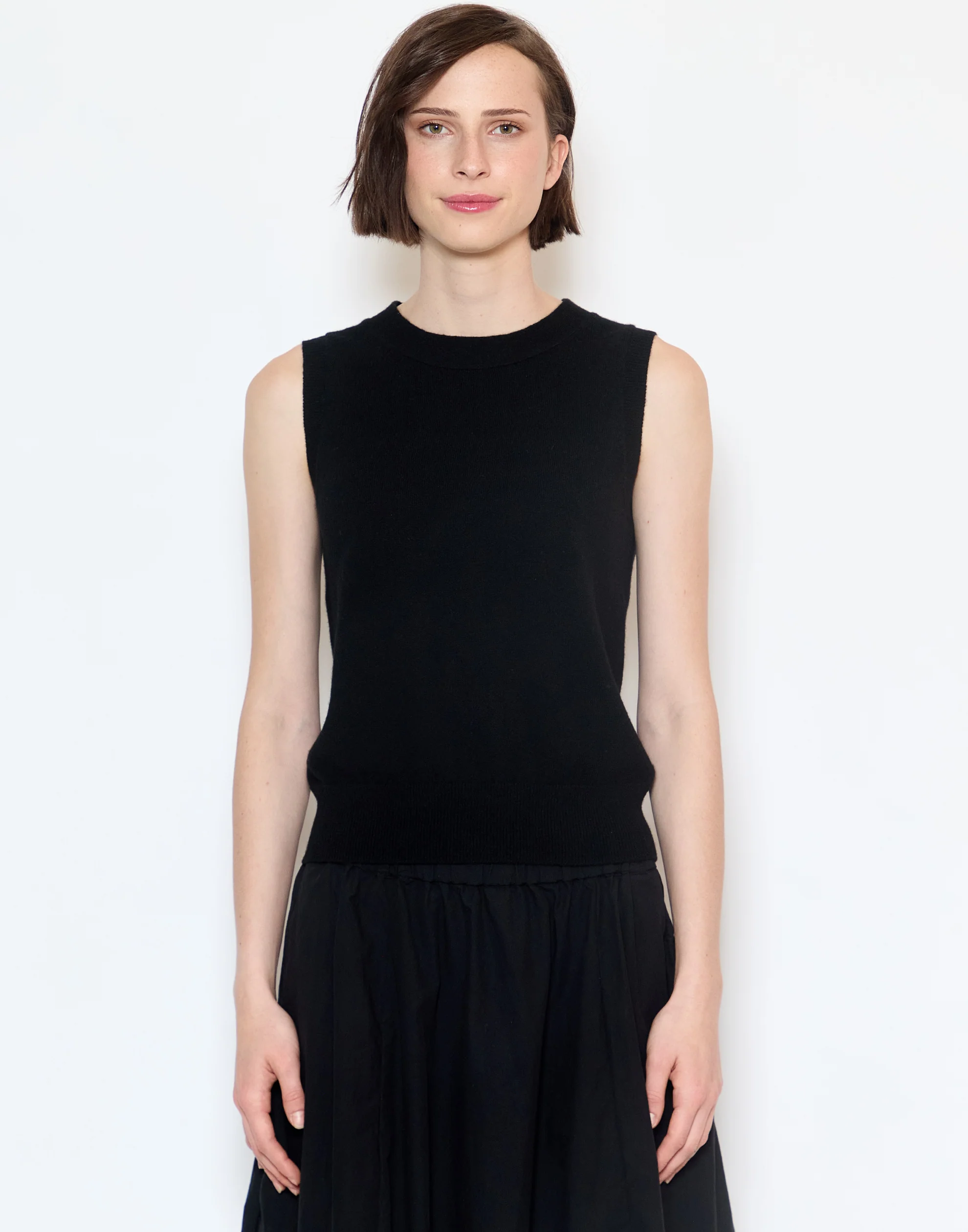 Black Cashmere Tank Top - Image 3