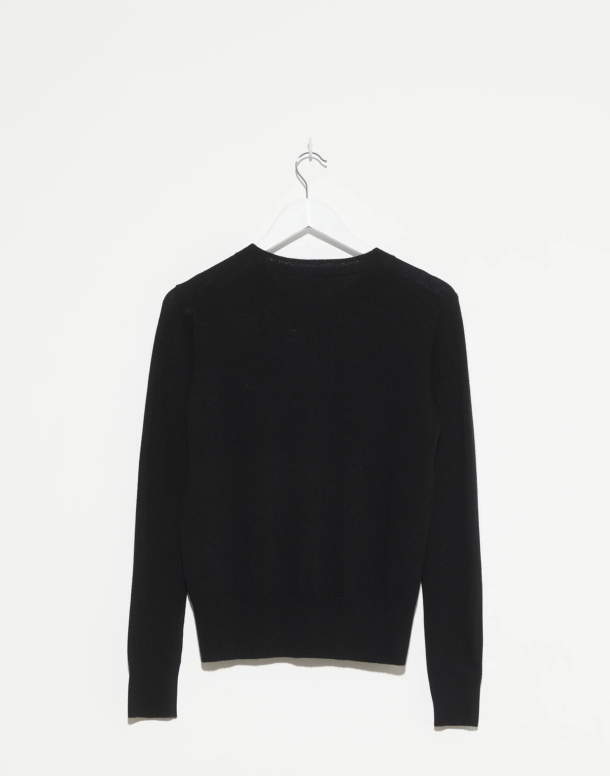 Black Navy Cashmere Crew Neck Cardigan - Image 5