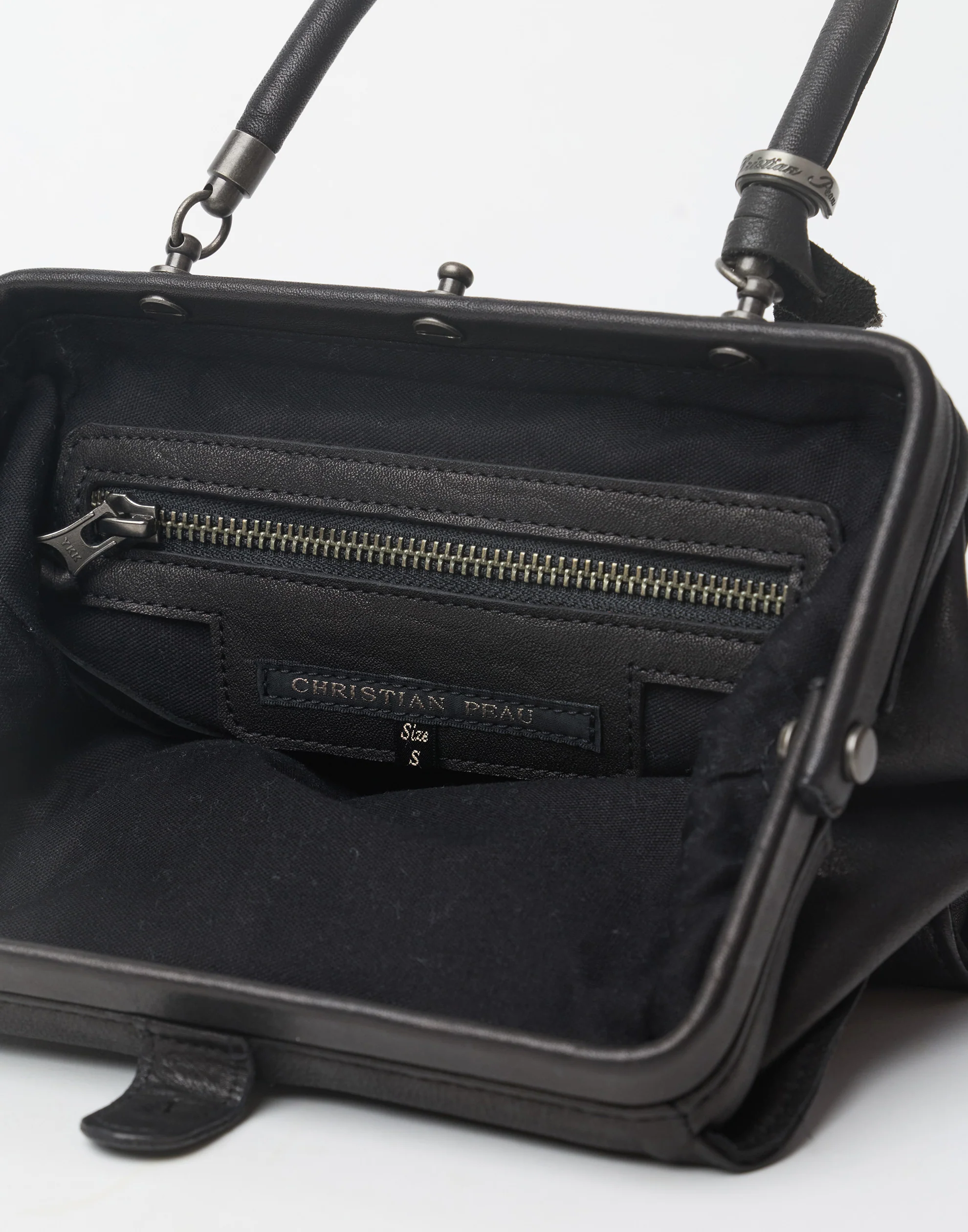 Black Leather Small 2WAY Bag - Image 7