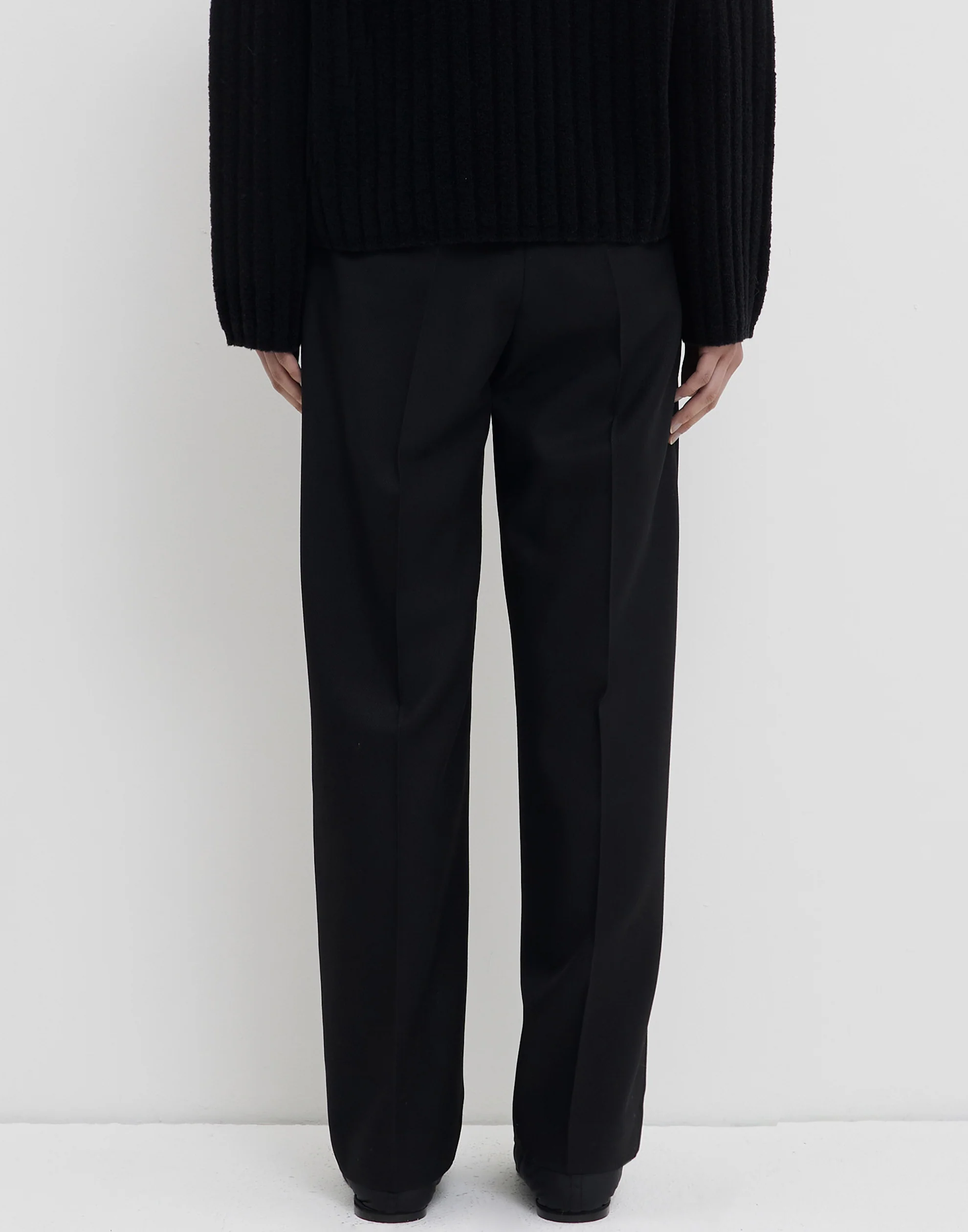 Black Cotton Blend Pachini Trousers - Image 5