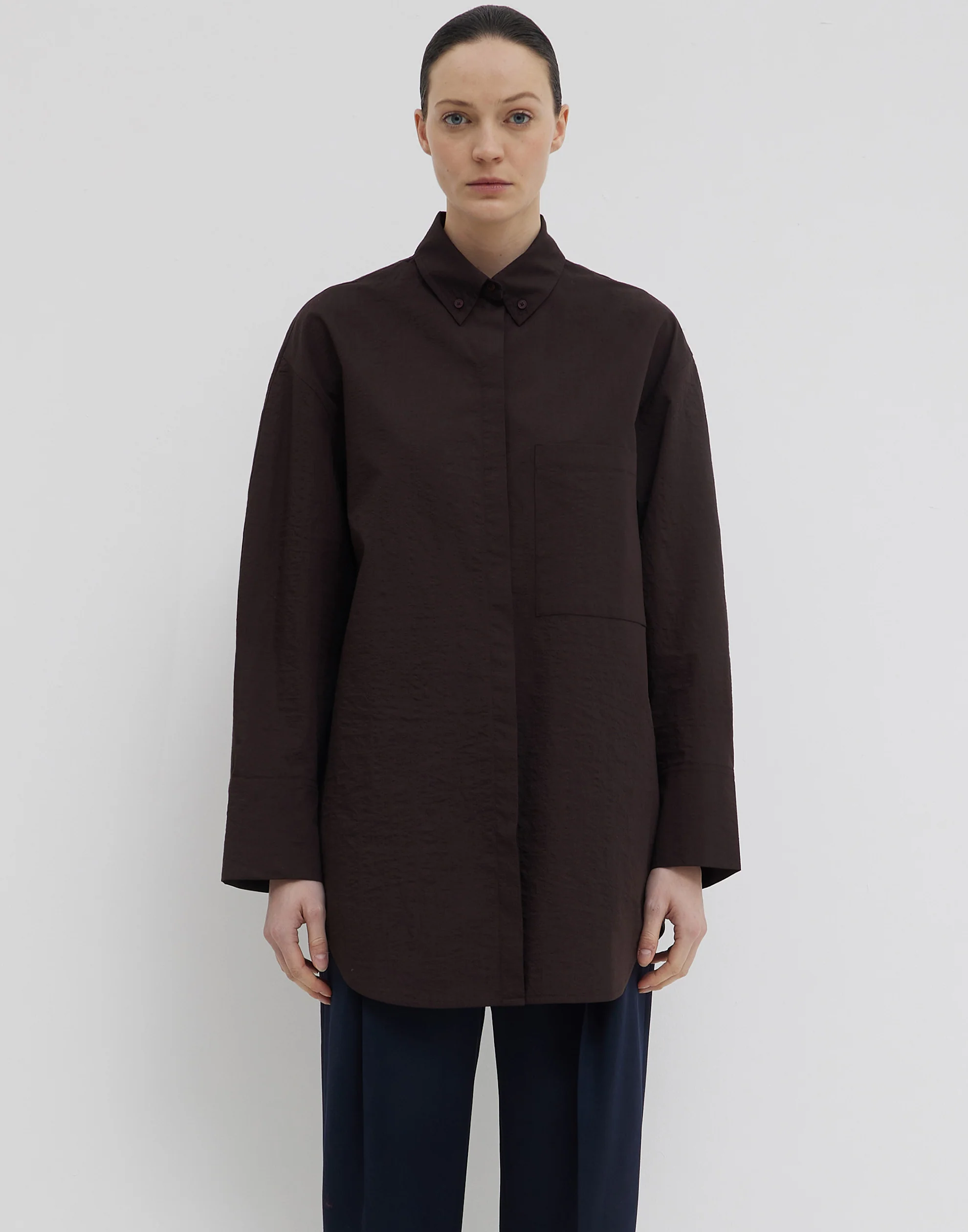 Cherry Wood Wool Blend Taheras Shirt
