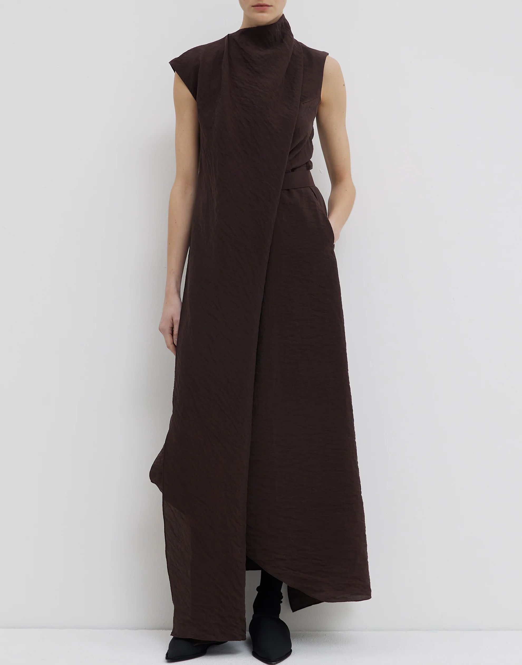 Porto Silk Blend Daju Sleeveless Dress - Image 2