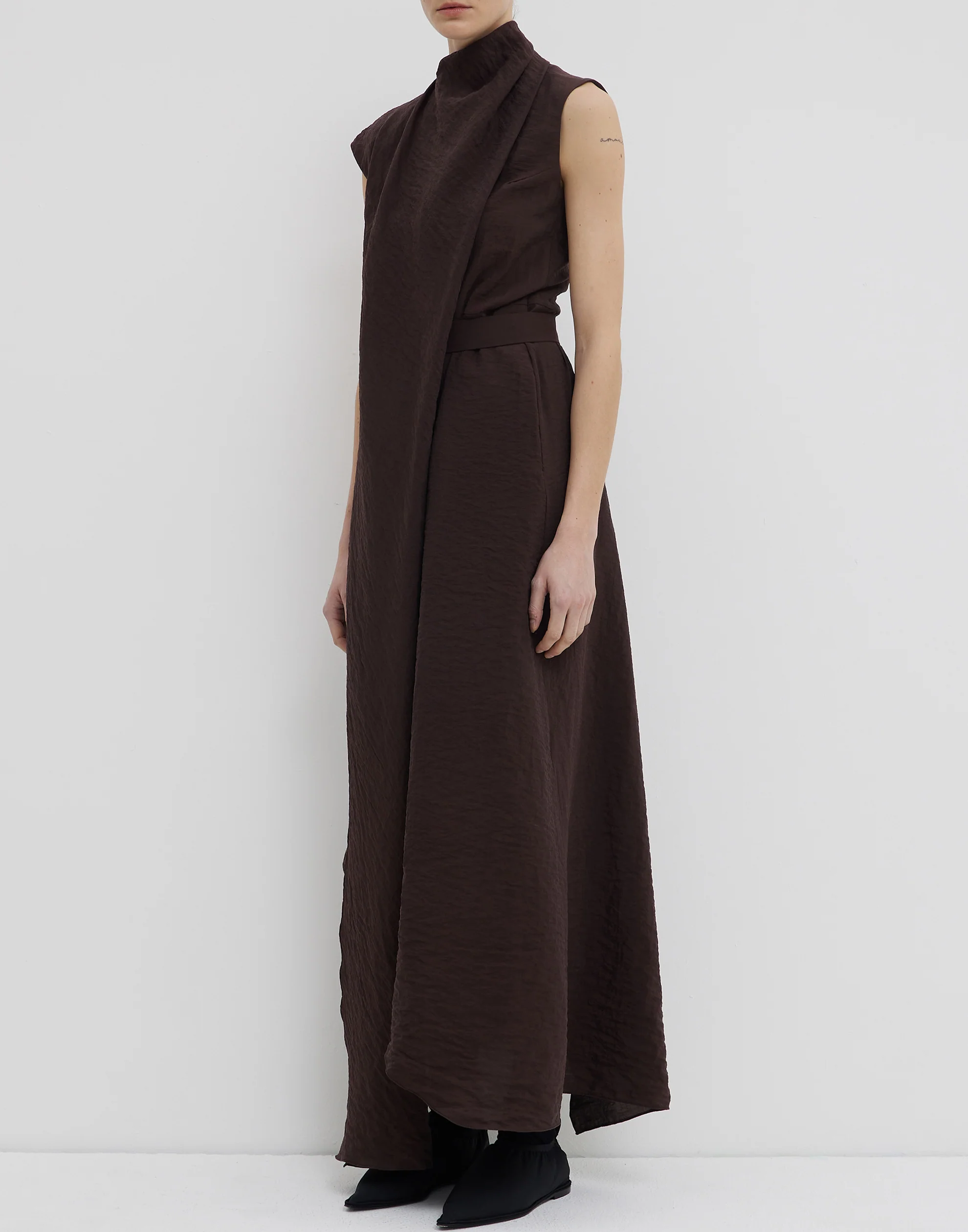 Porto Silk Blend Daju Sleeveless Dress - Image 3