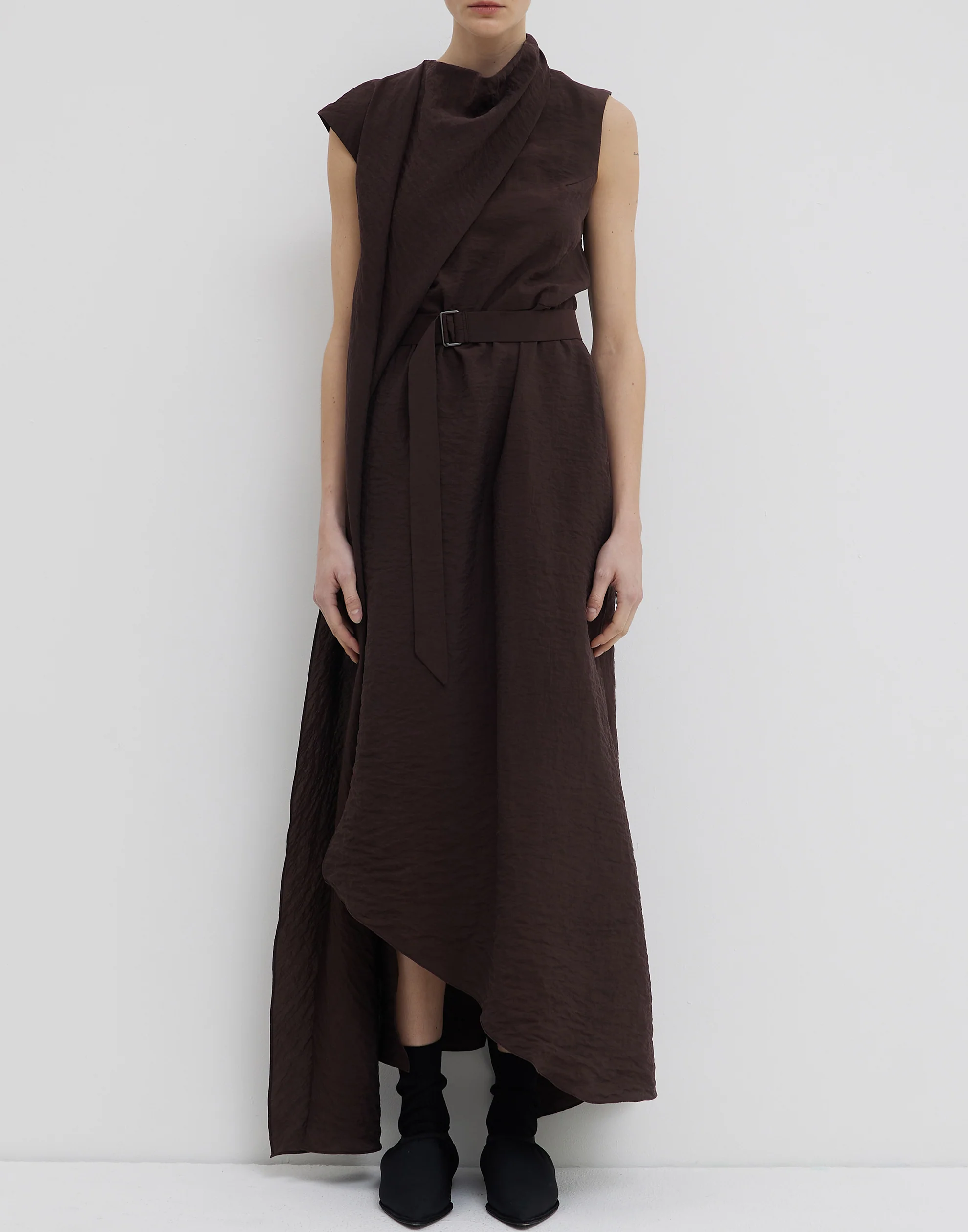 Porto Silk Blend Daju Sleeveless Dress - Image 4