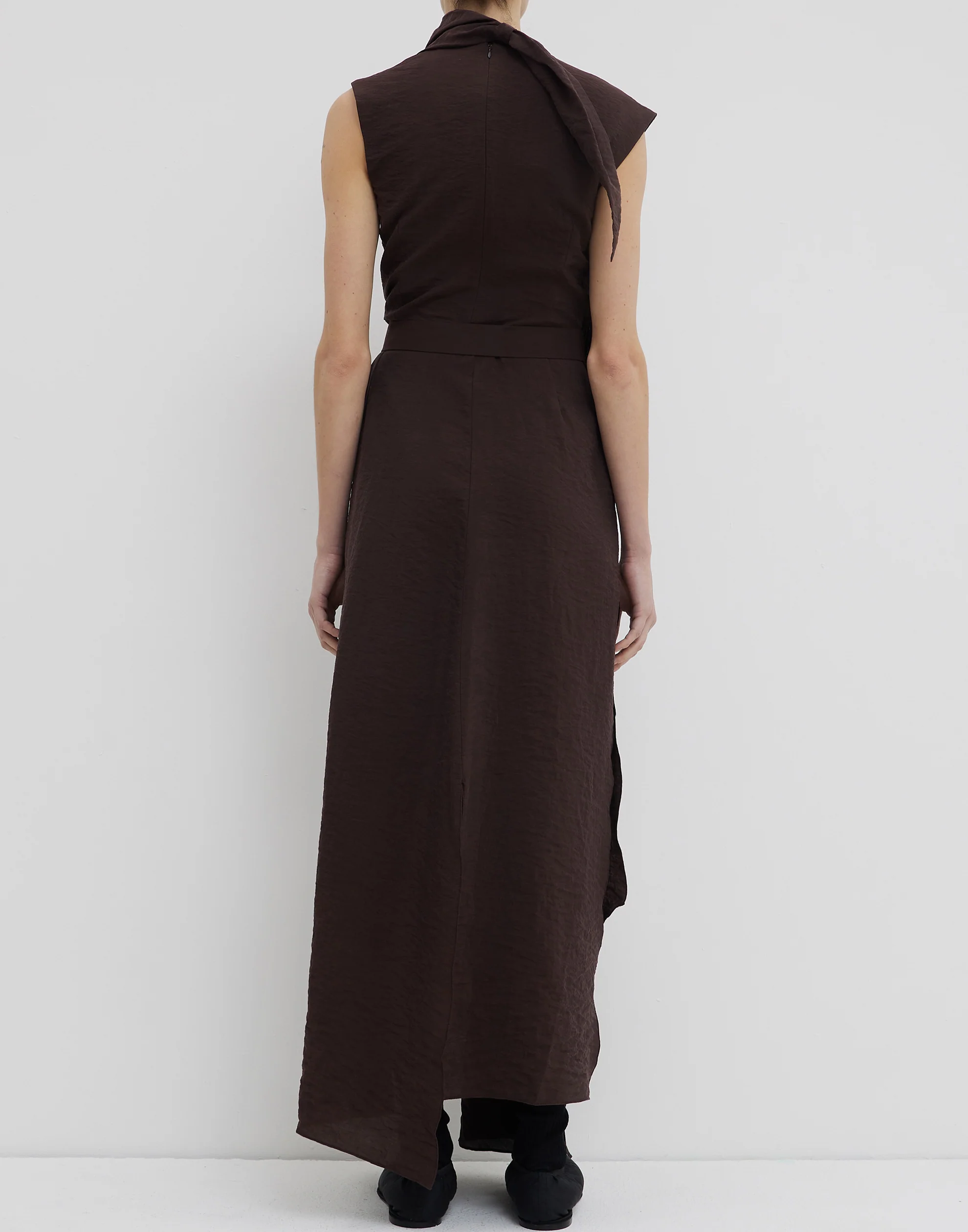 Porto Silk Blend Daju Sleeveless Dress - Image 5
