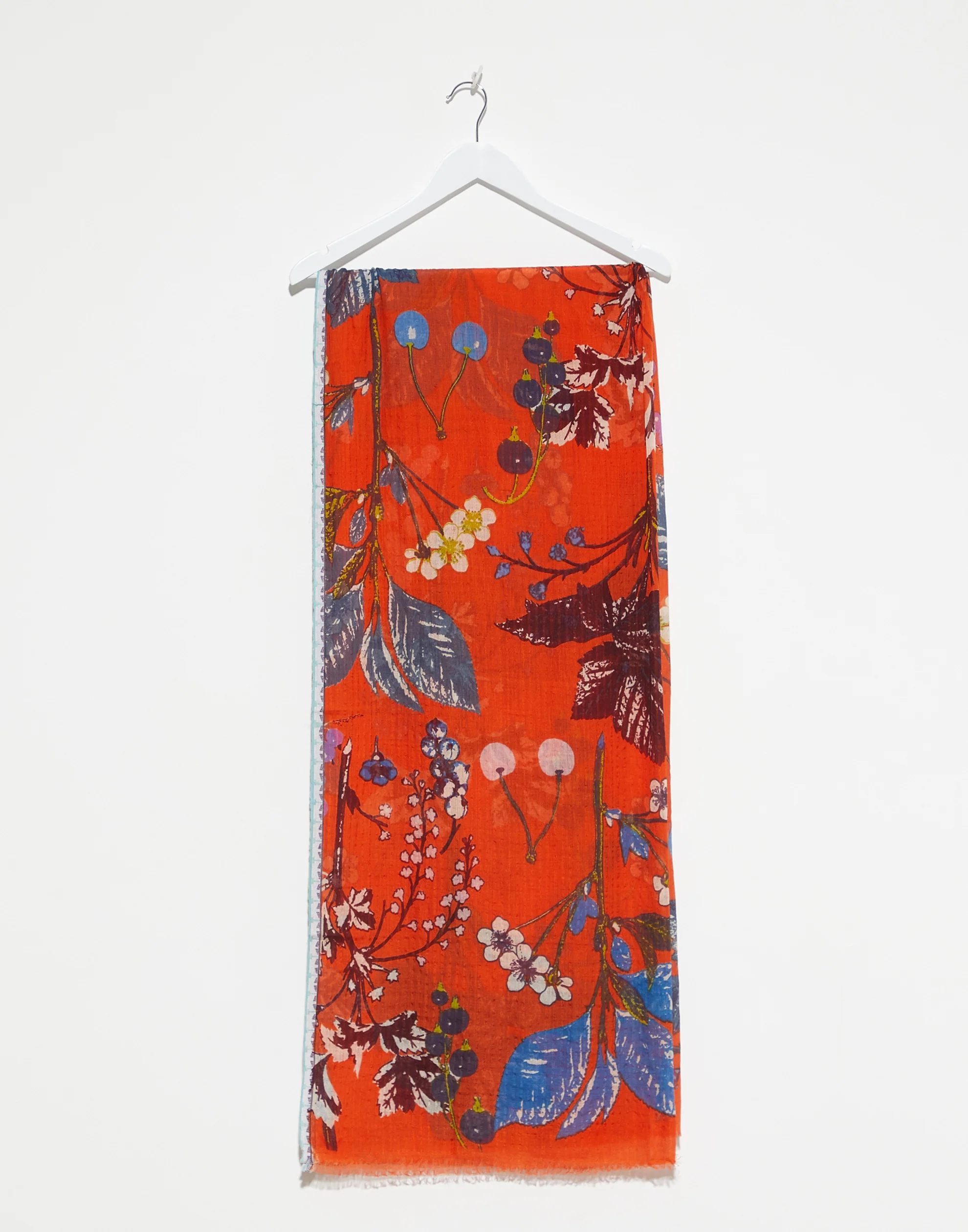Orange Cotton & Silk Stole - Image 4