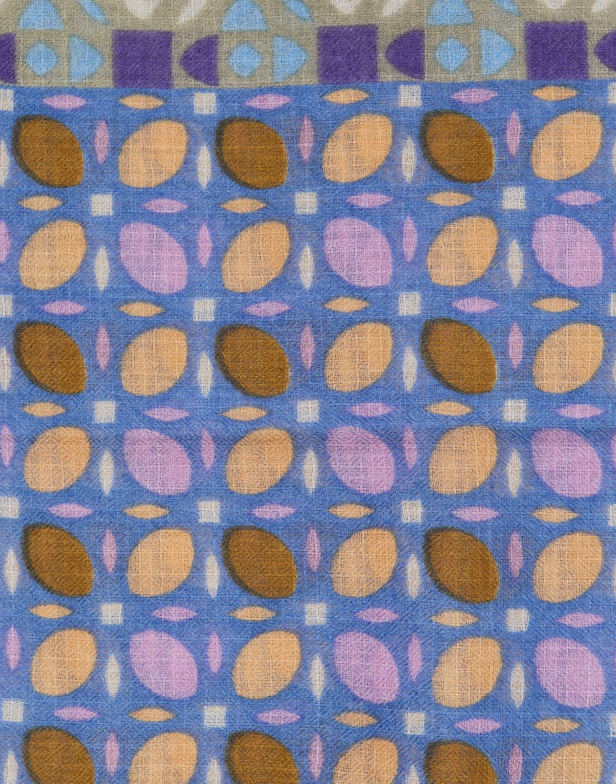 Purple Wool & Cashmere Blend Square Scarf - Image 4