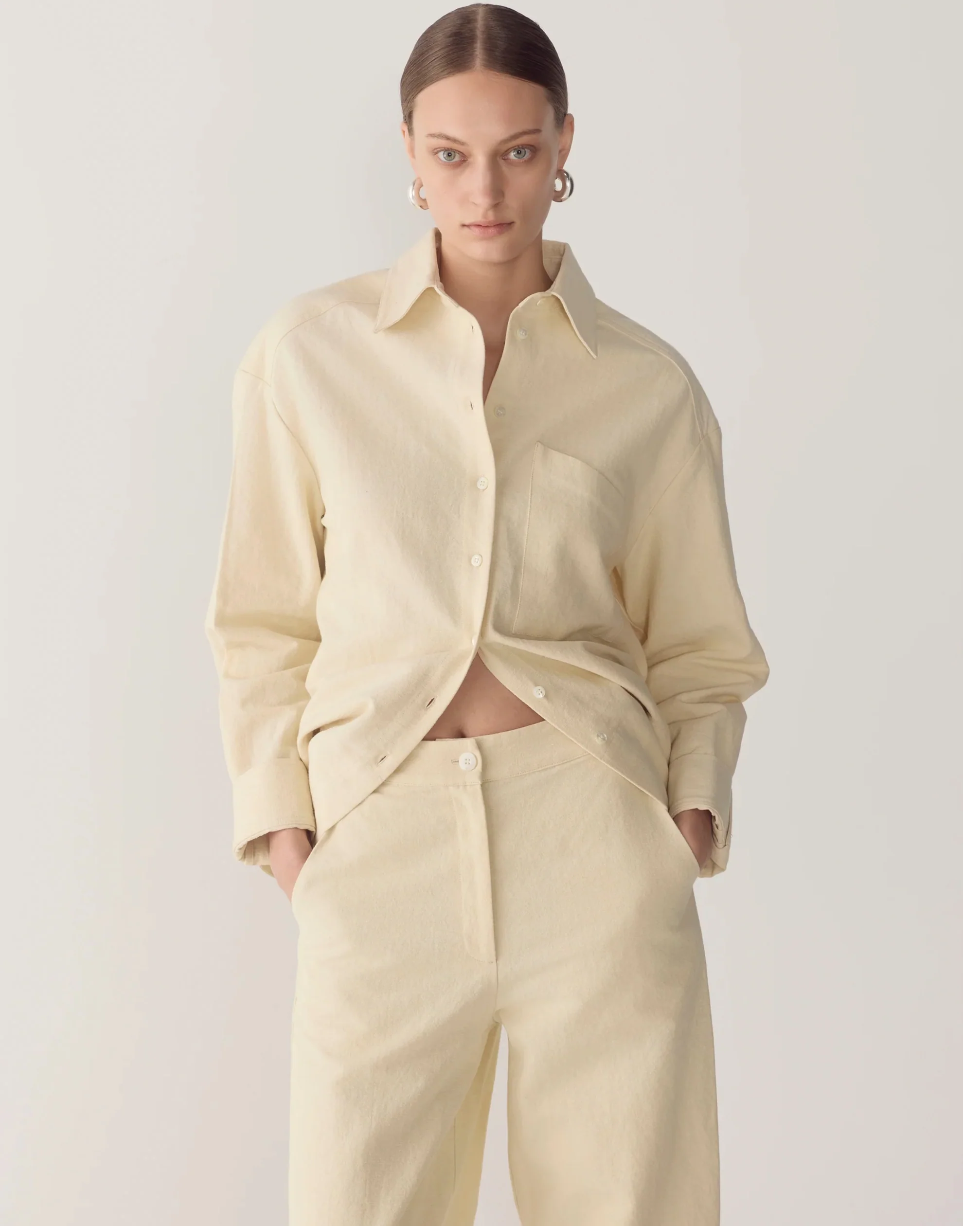 Bone Cotton & Linen Andrea Shirt - Image 3