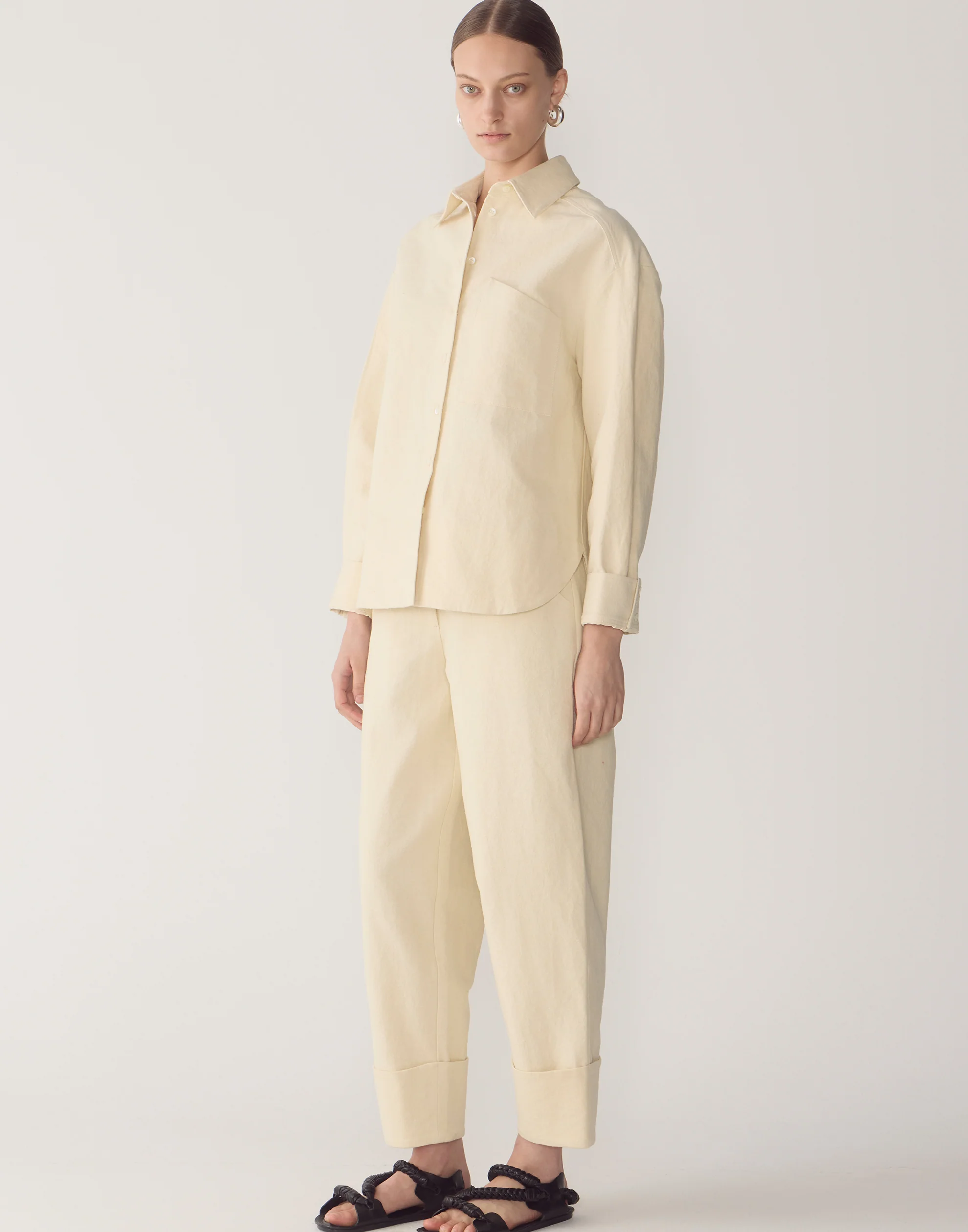 Bone Cotton & Linen Blair Pants - Image 5