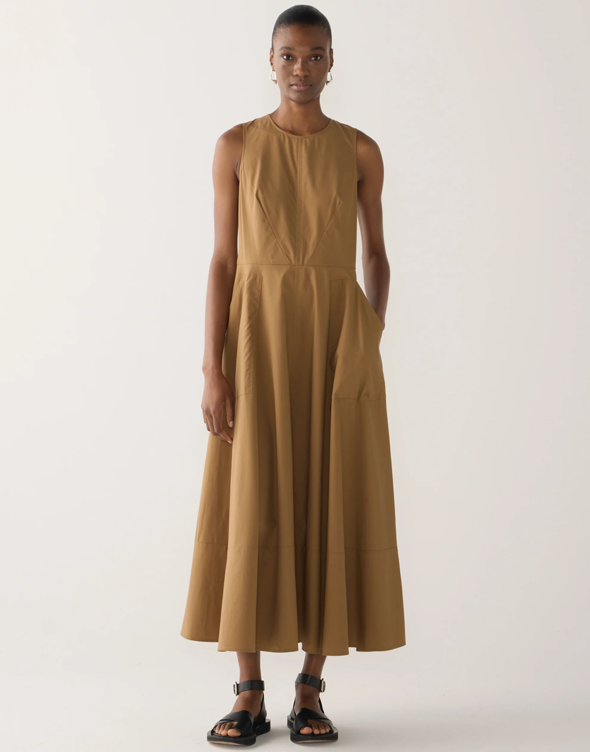 Cocoa Cotton & Tencel Crimson Dress - Image 2