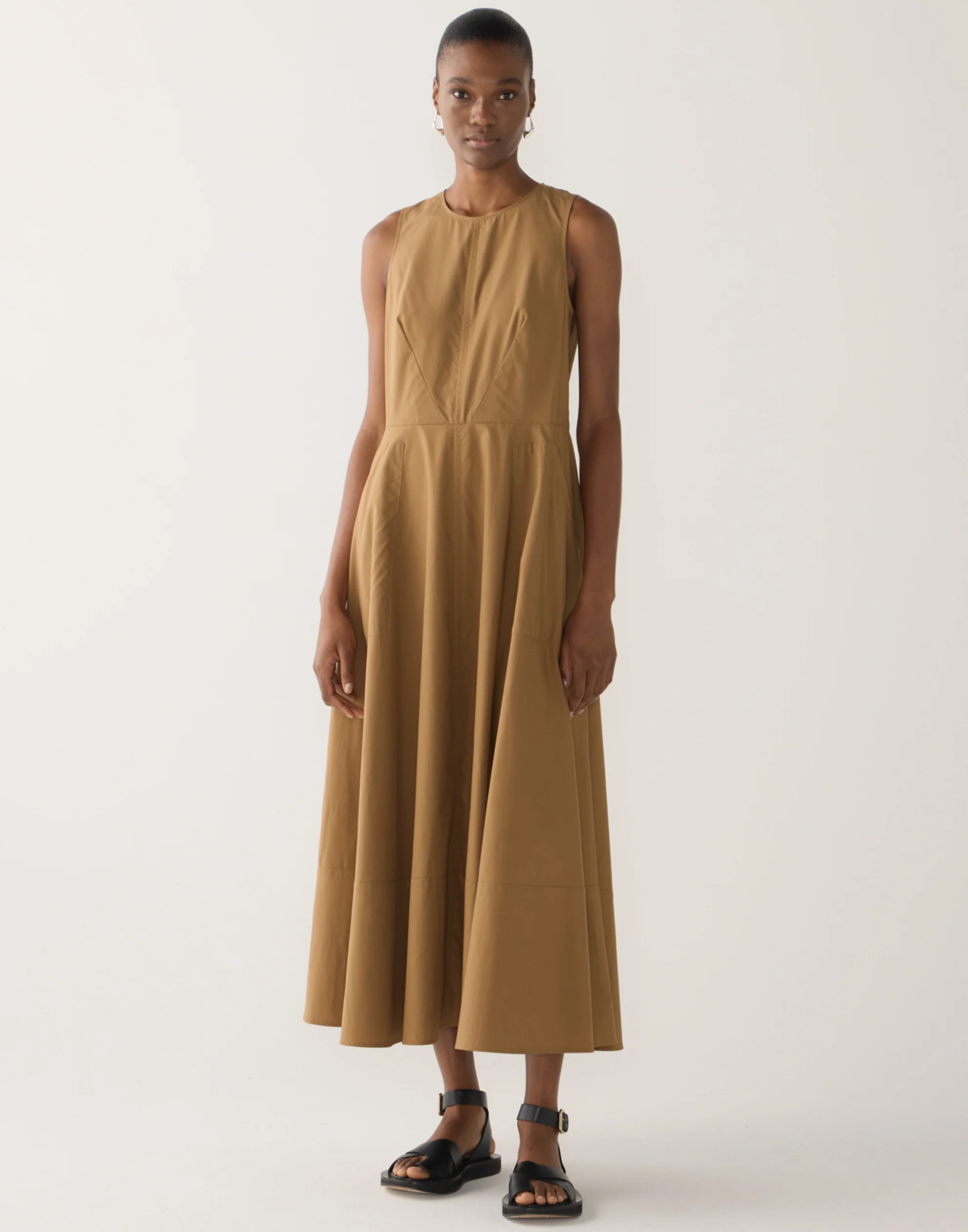 Cocoa Cotton & Tencel Crimson Dress - Image 3