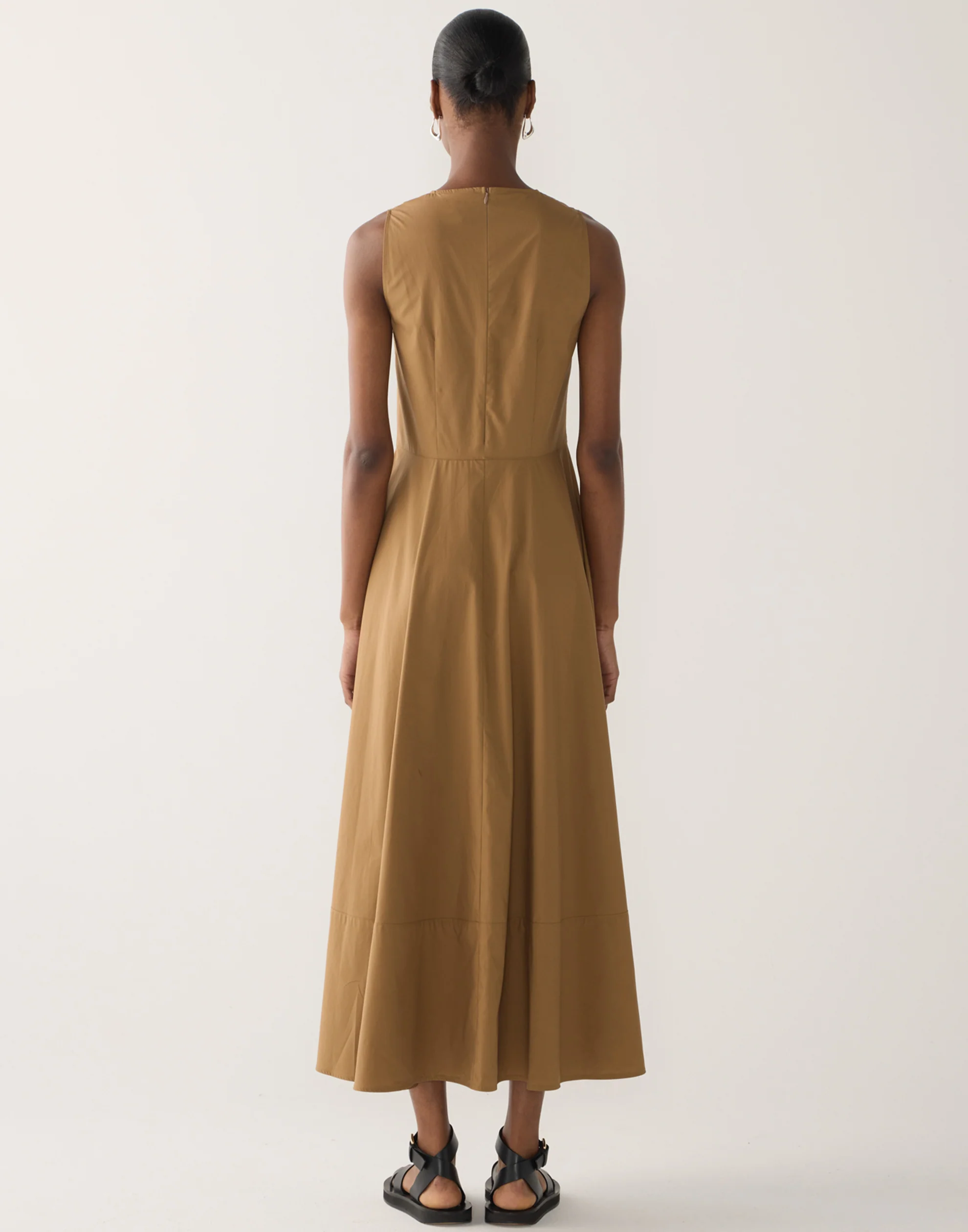 Cocoa Cotton & Tencel Crimson Dress - Image 5