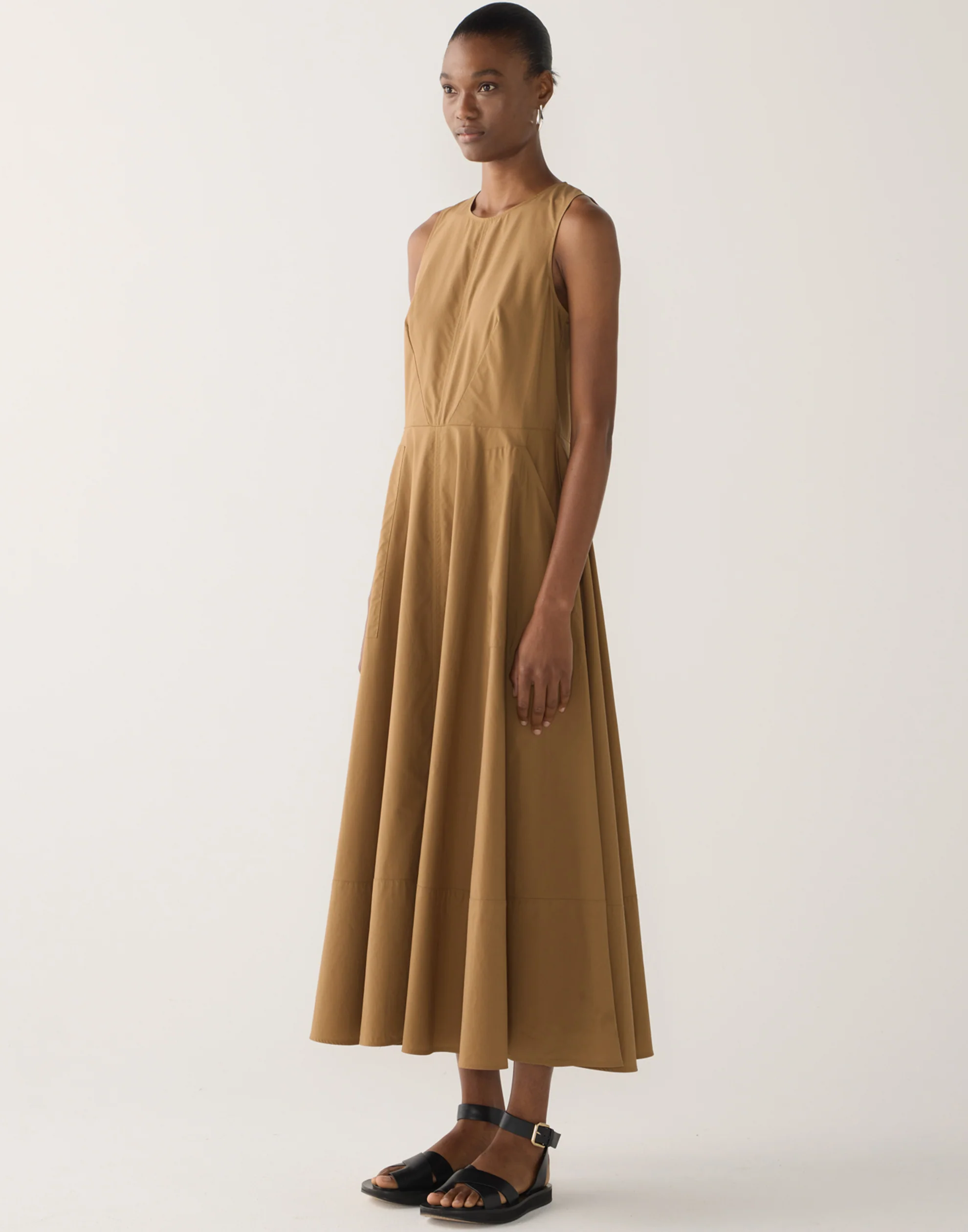 Cocoa Cotton & Tencel Crimson Dress - Image 6