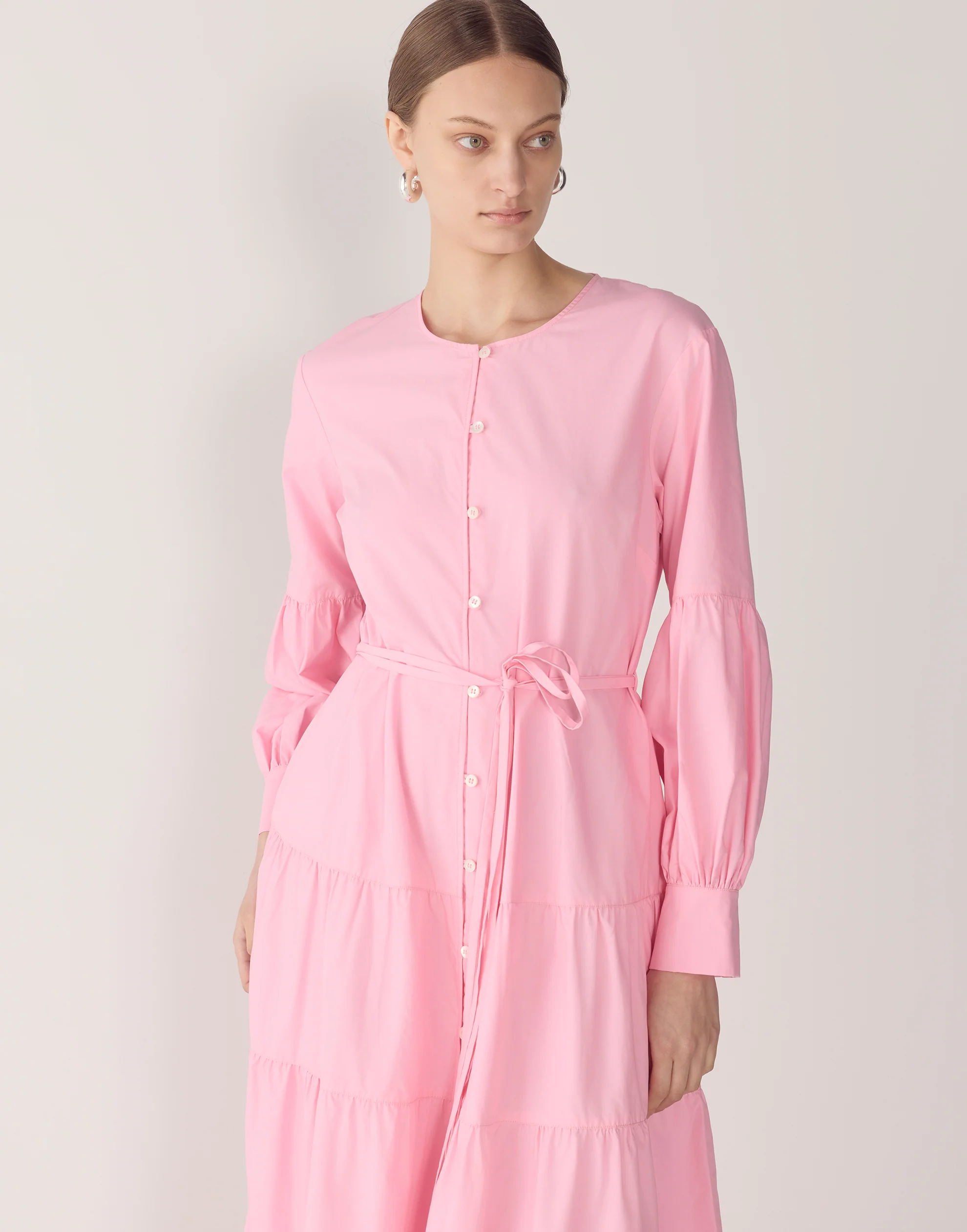 Taffy Pink Cotton & Tencel Nora Dress - Image 2