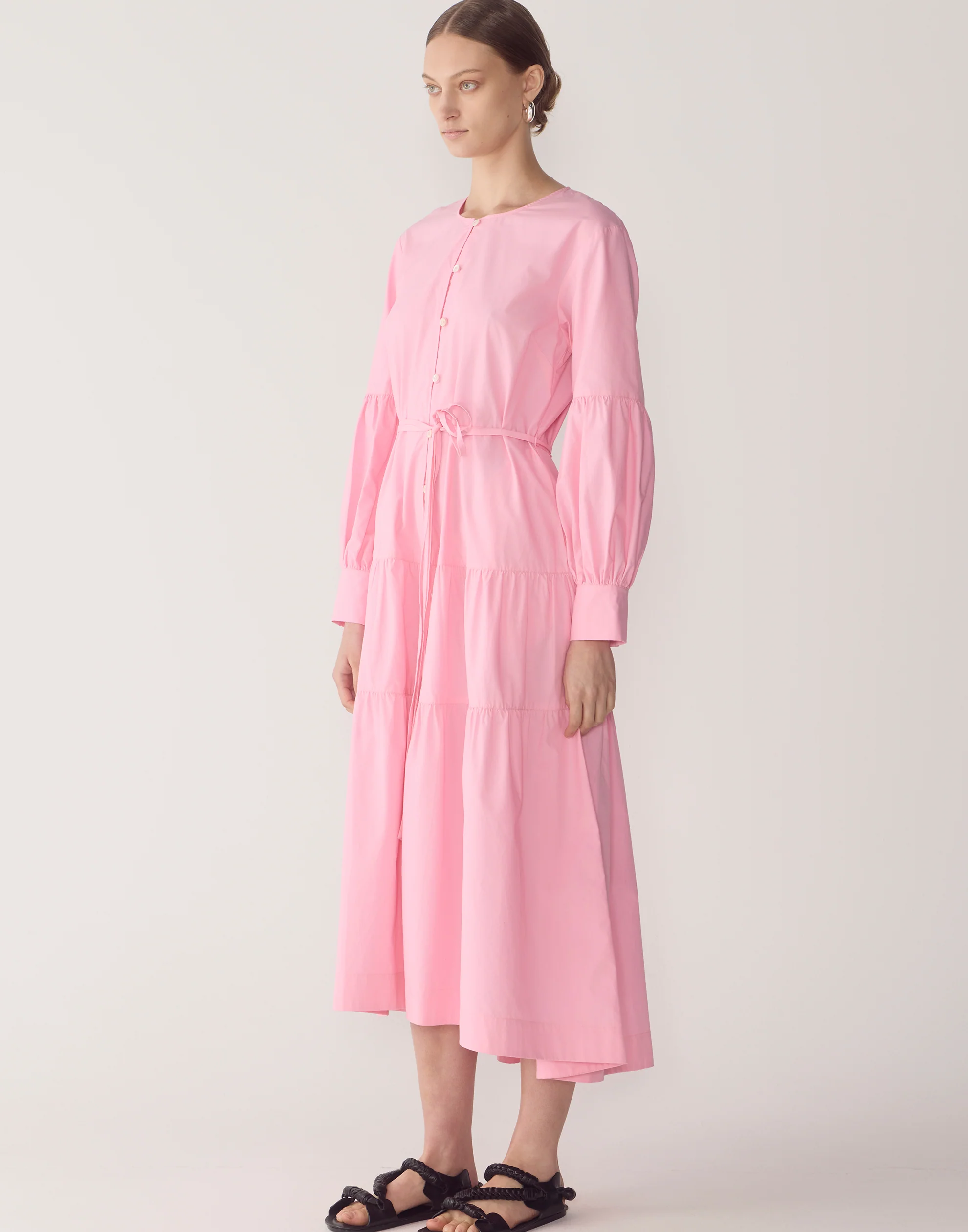 Taffy Pink Cotton & Tencel Nora Dress - Image 3