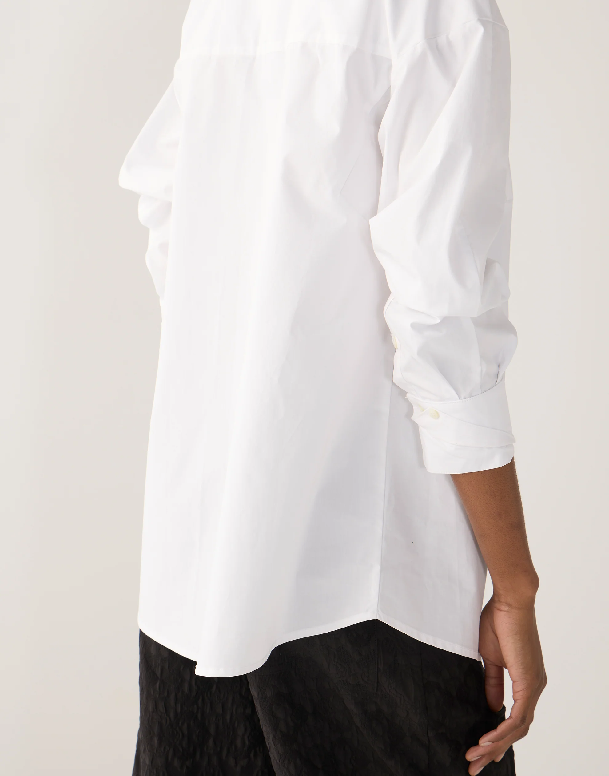 White Cotton Poplin Lucie Shirt - Image 5