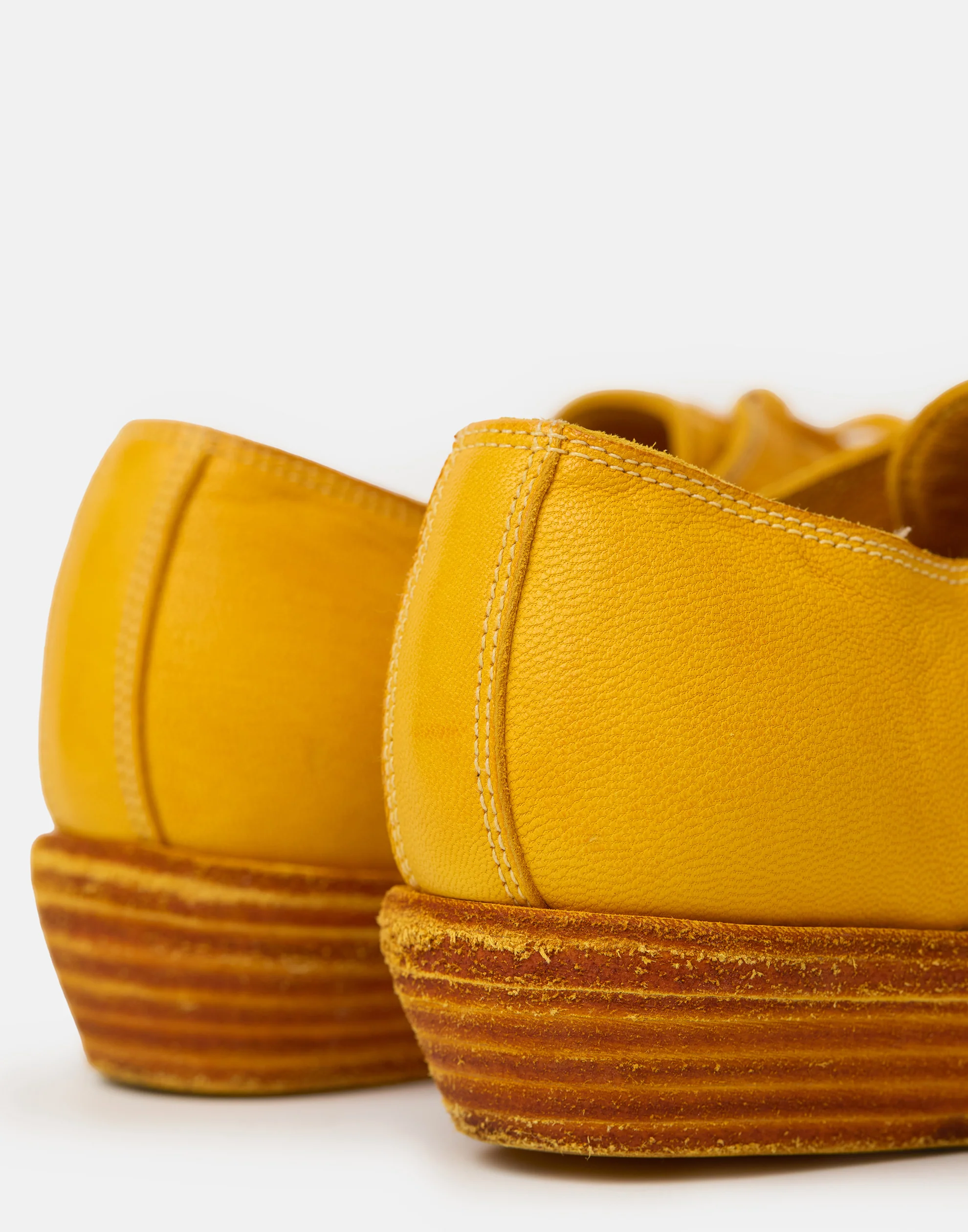 Yellow Leather Texan Laced Up - Image 5