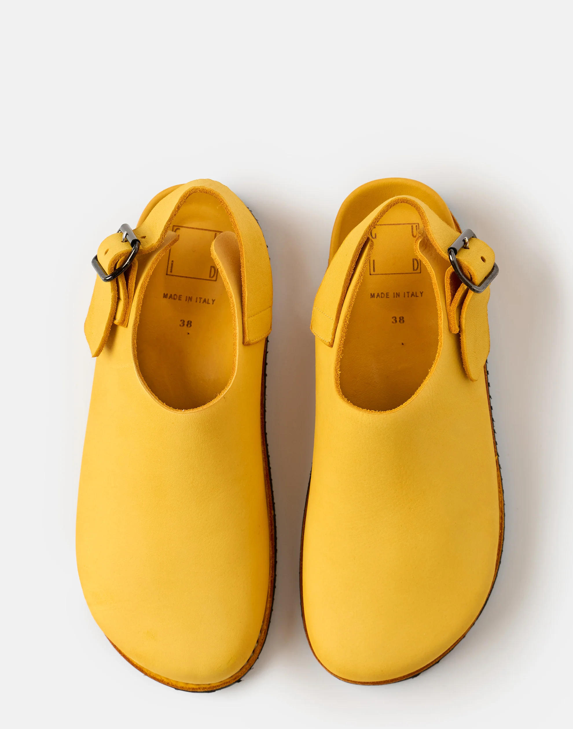Yellow Leather Buckle Loafers - Image 3