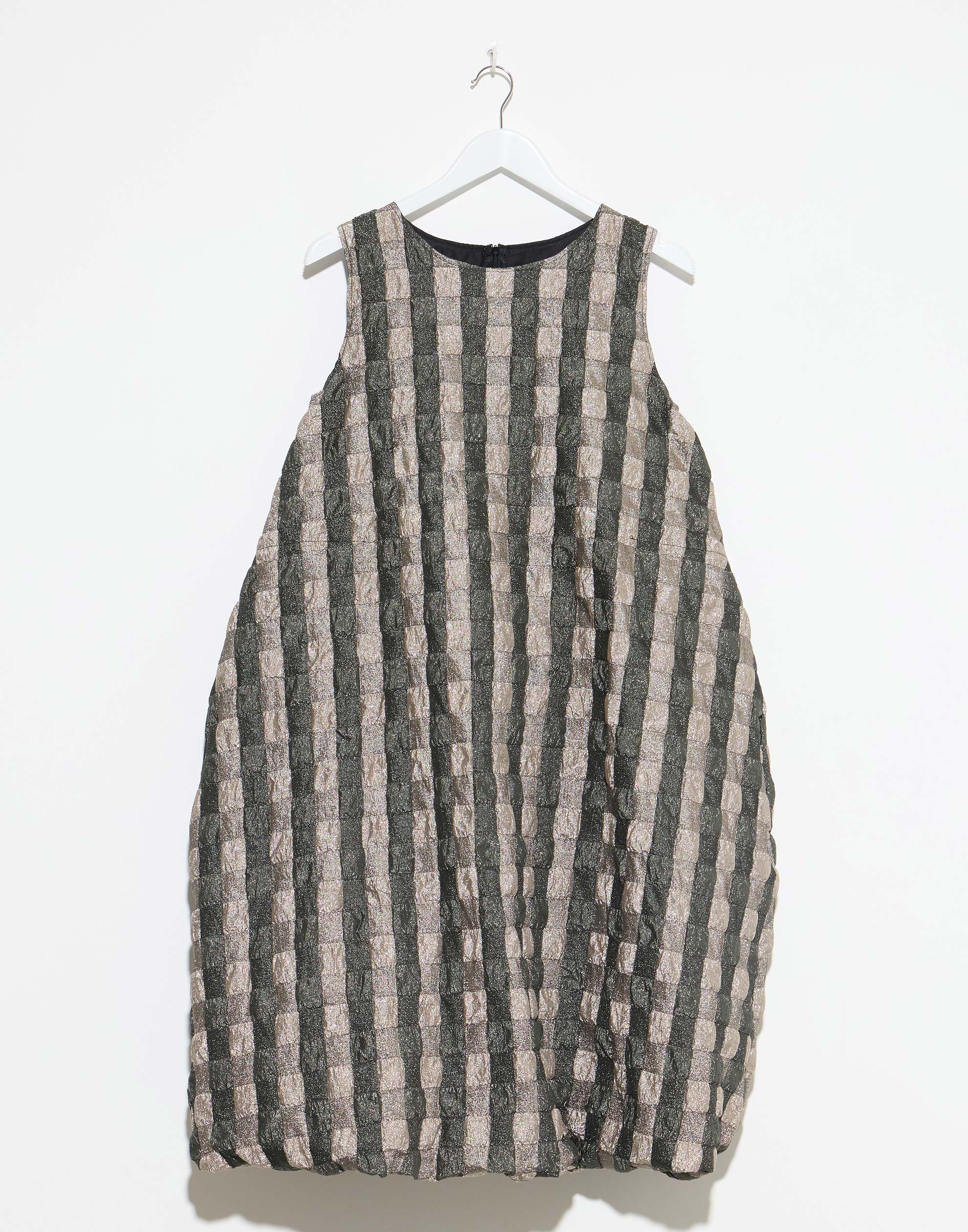 Bronze Metallic Check Dyrken Dress