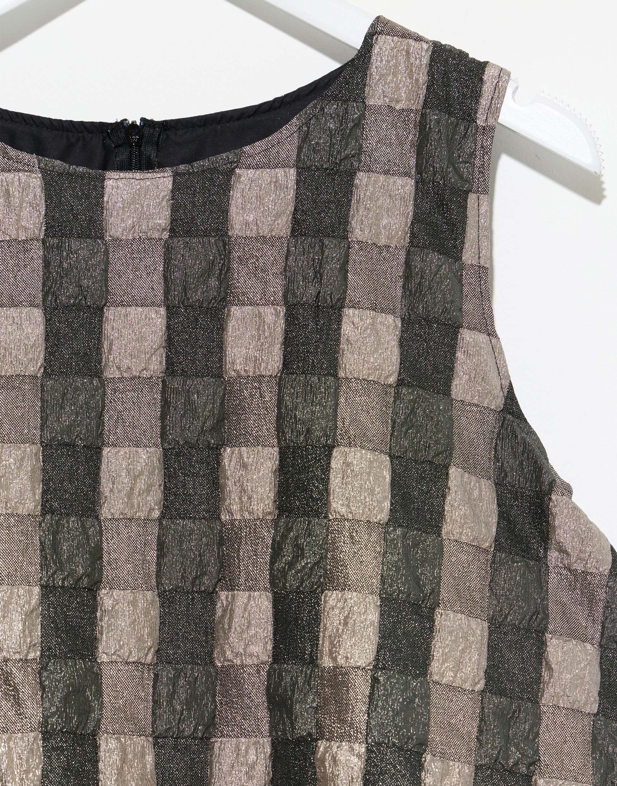 Bronze Metallic Check Dyrken Dress - Image 6