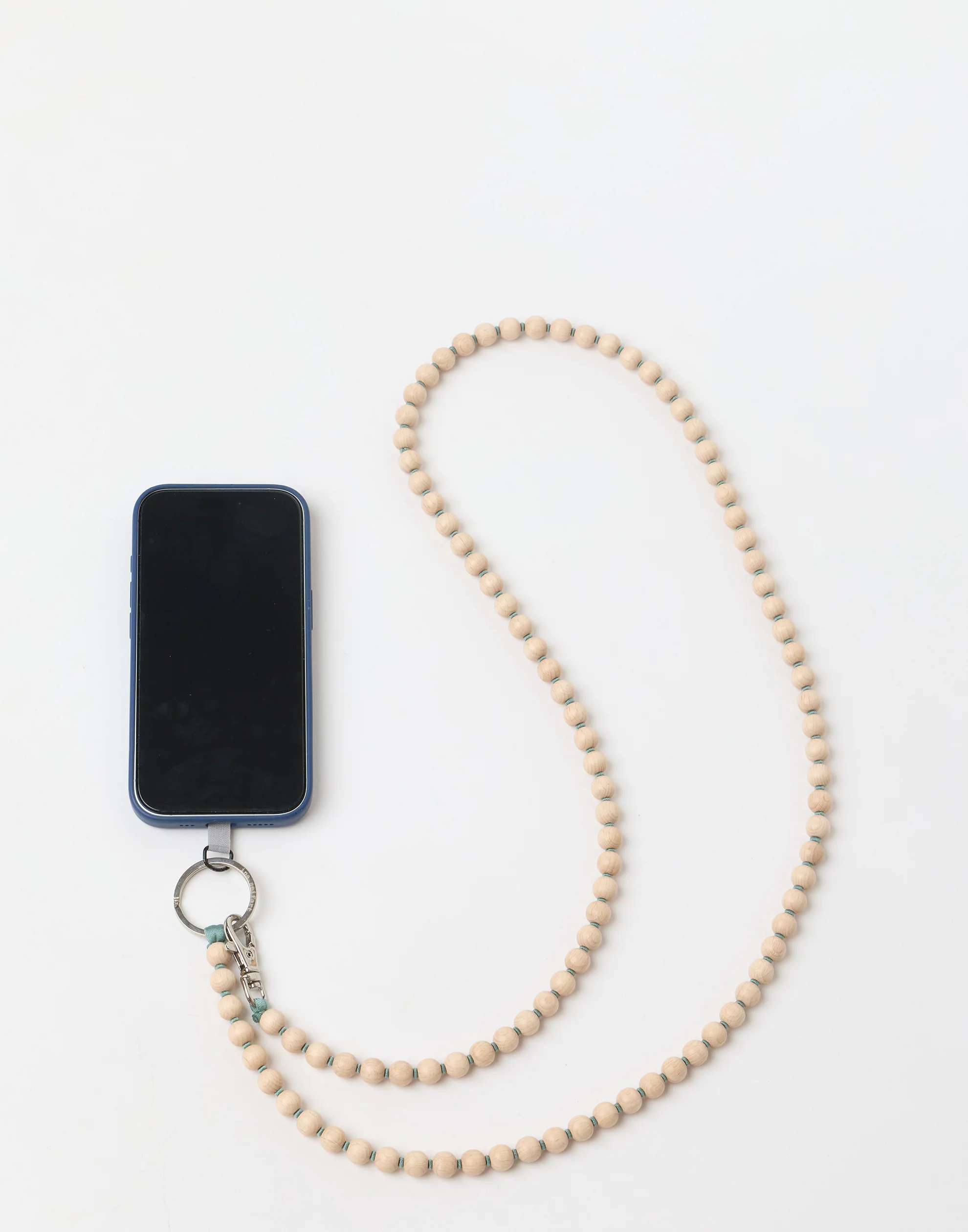 Natural & Salvia Green Phone Necklace