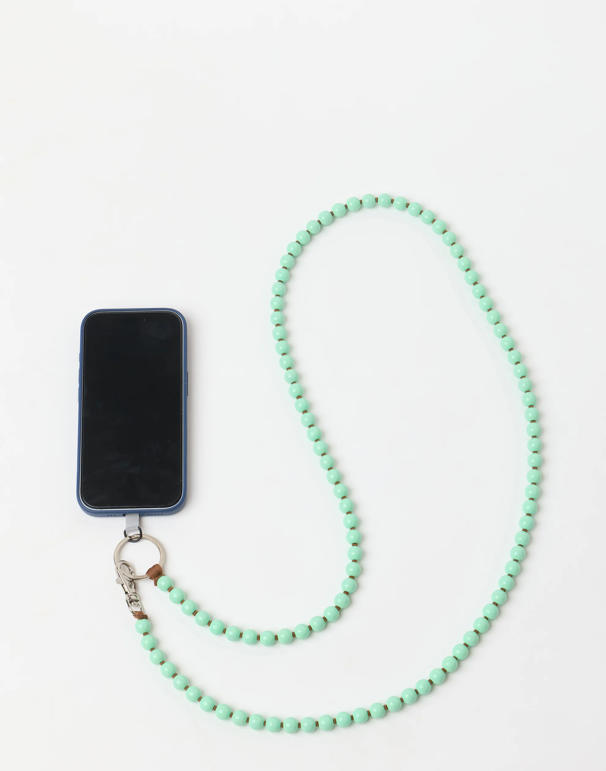 Pastel Green & Mocha Phone Necklace