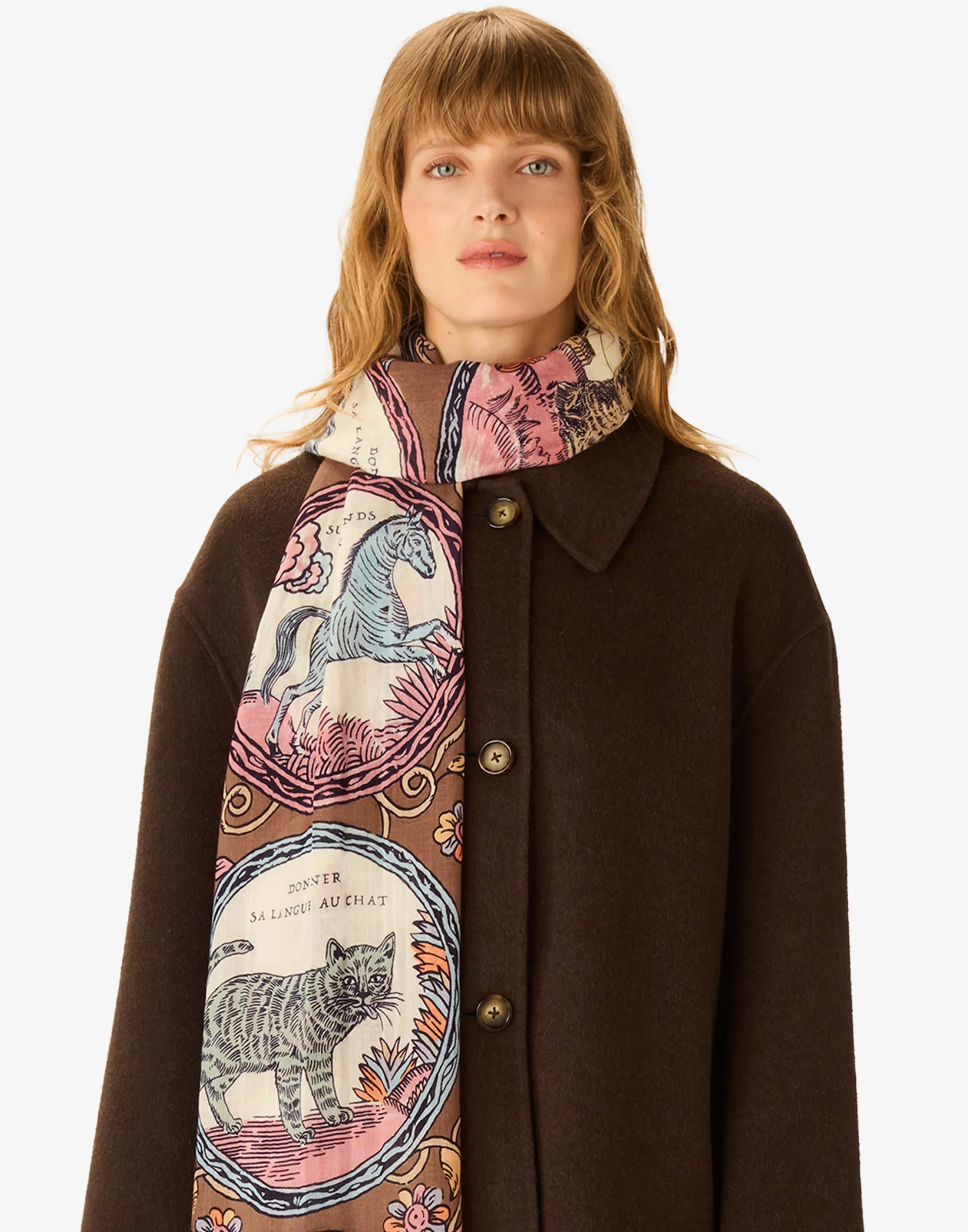 Beige Wool Chance Scarf - Image 4