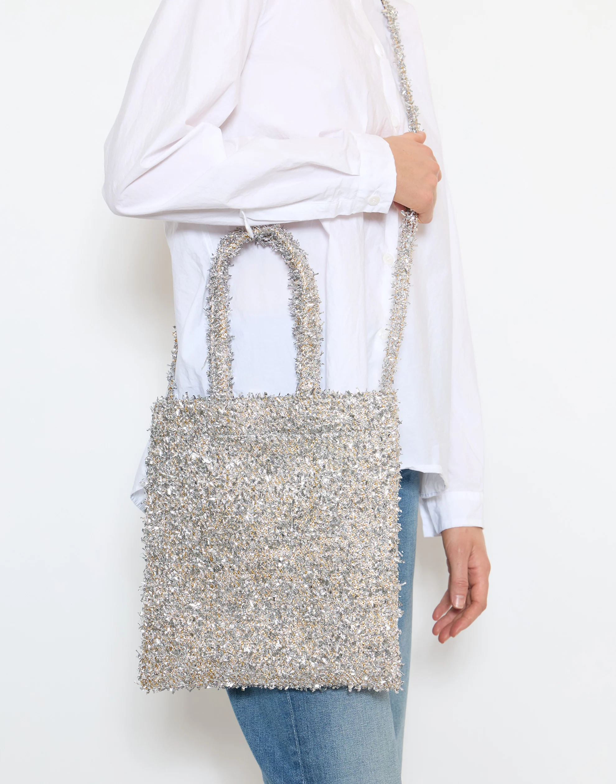 Silver & Gold Lametta Linda Bag - Image 6